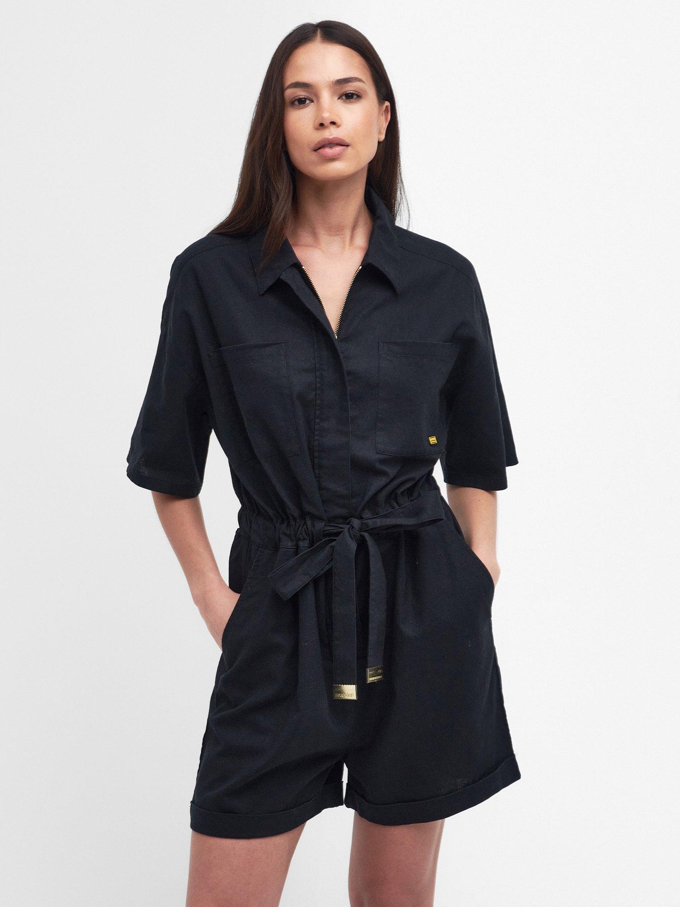 barbour-international-rosell-linen-blend-playsuit-blackoutfit