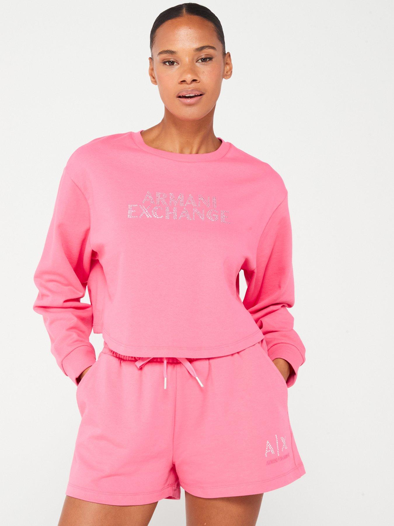 Armani Exchange Stud Logo Sweat Pink Very Ireland