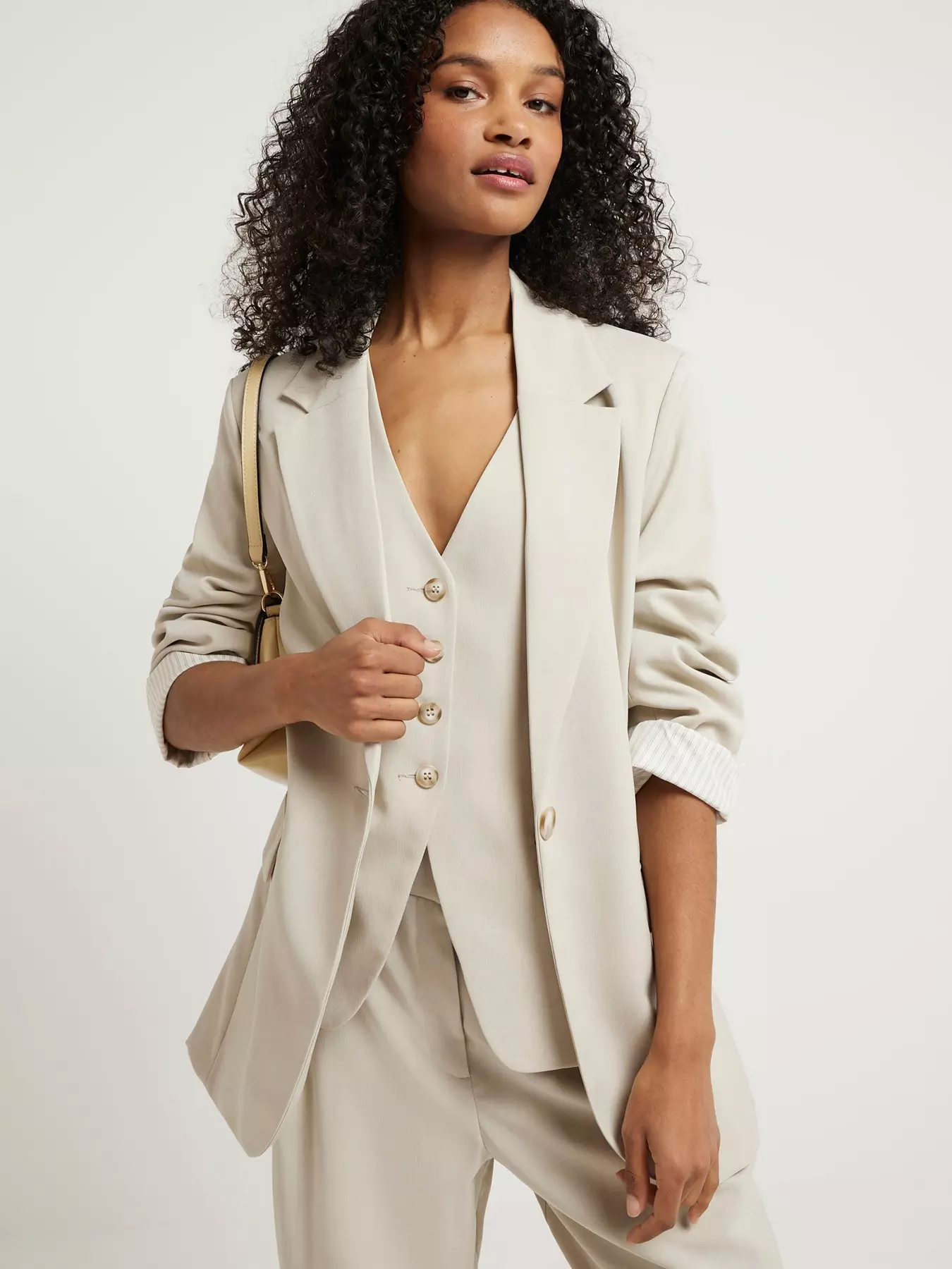 Everyday Ultimate Ruched Sleeve Blazer - Black