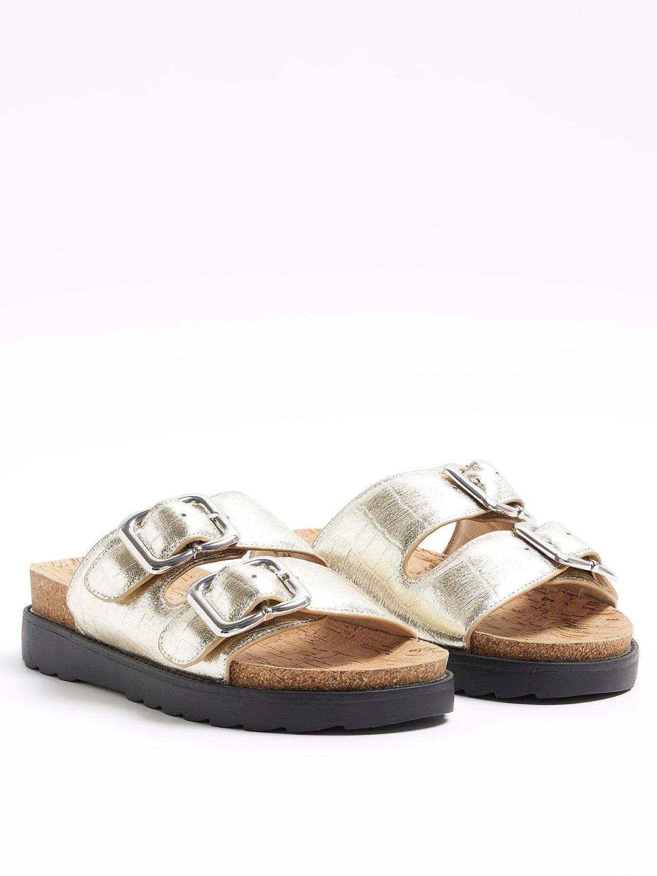 river-island-double-buckle-sandal-goldoutfit