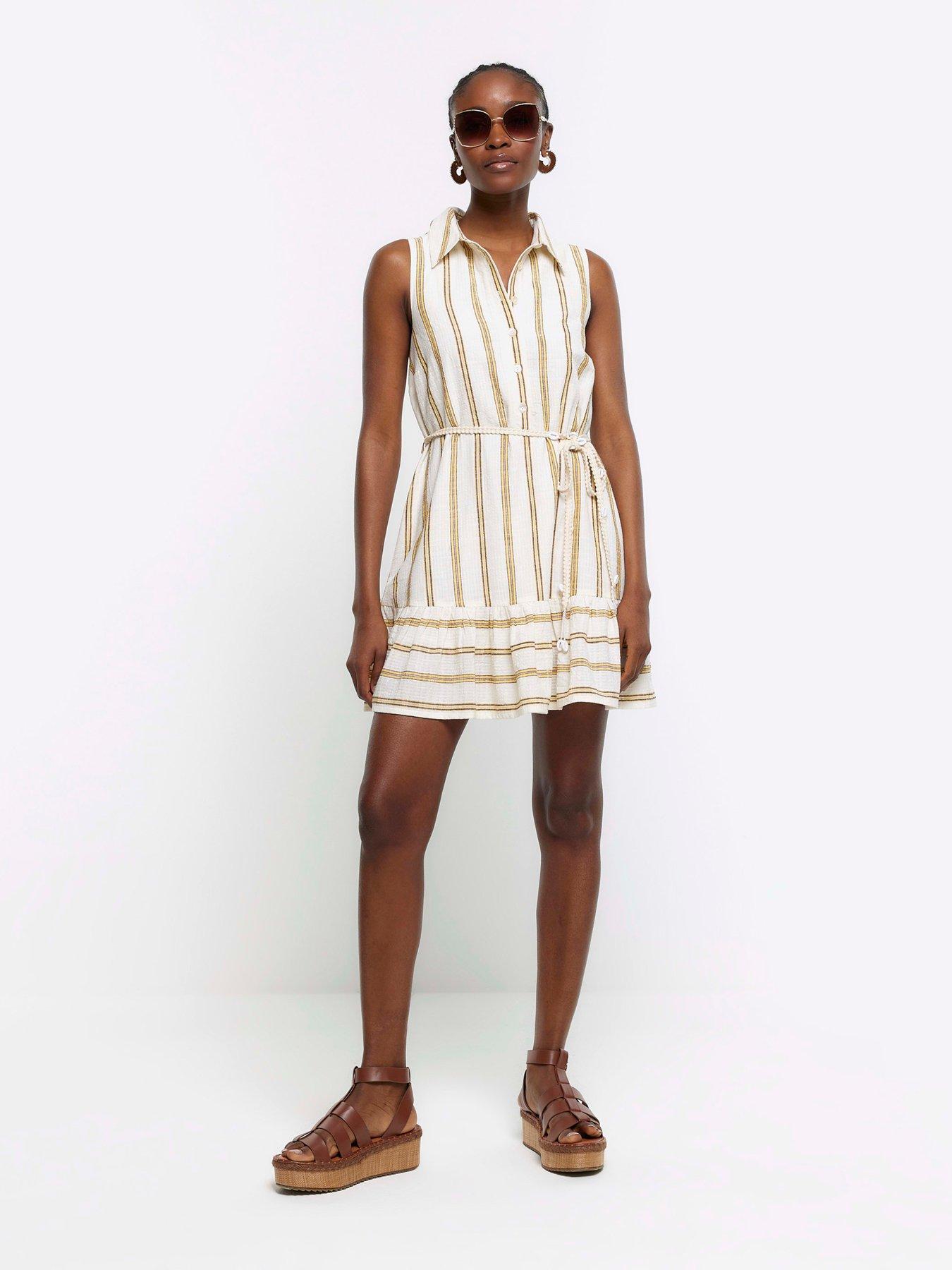 river-island-textured-cotton-striped-dress-yellowback