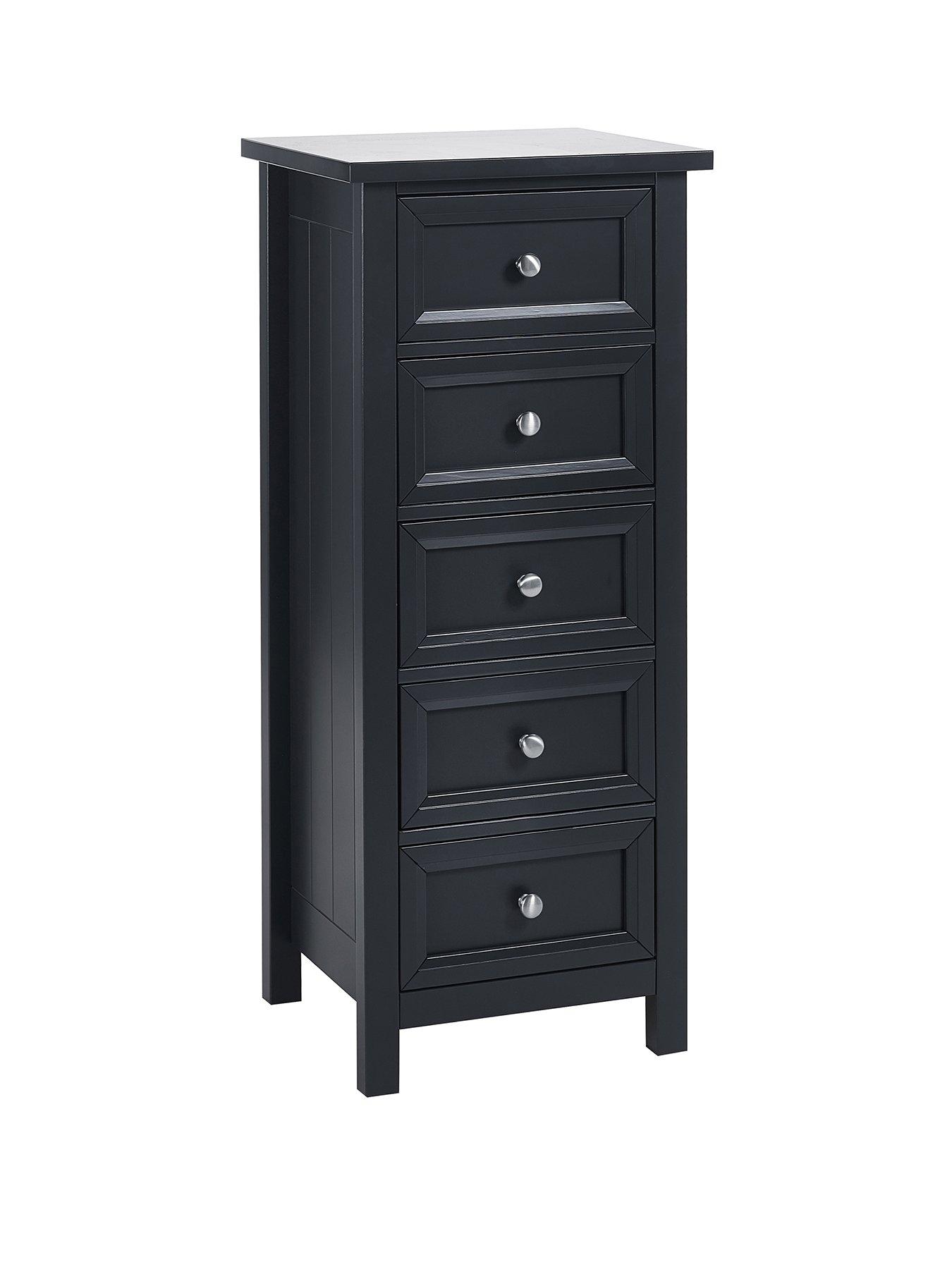 julian-bowen-maine-5-drawer-chest-anthracitestillFront