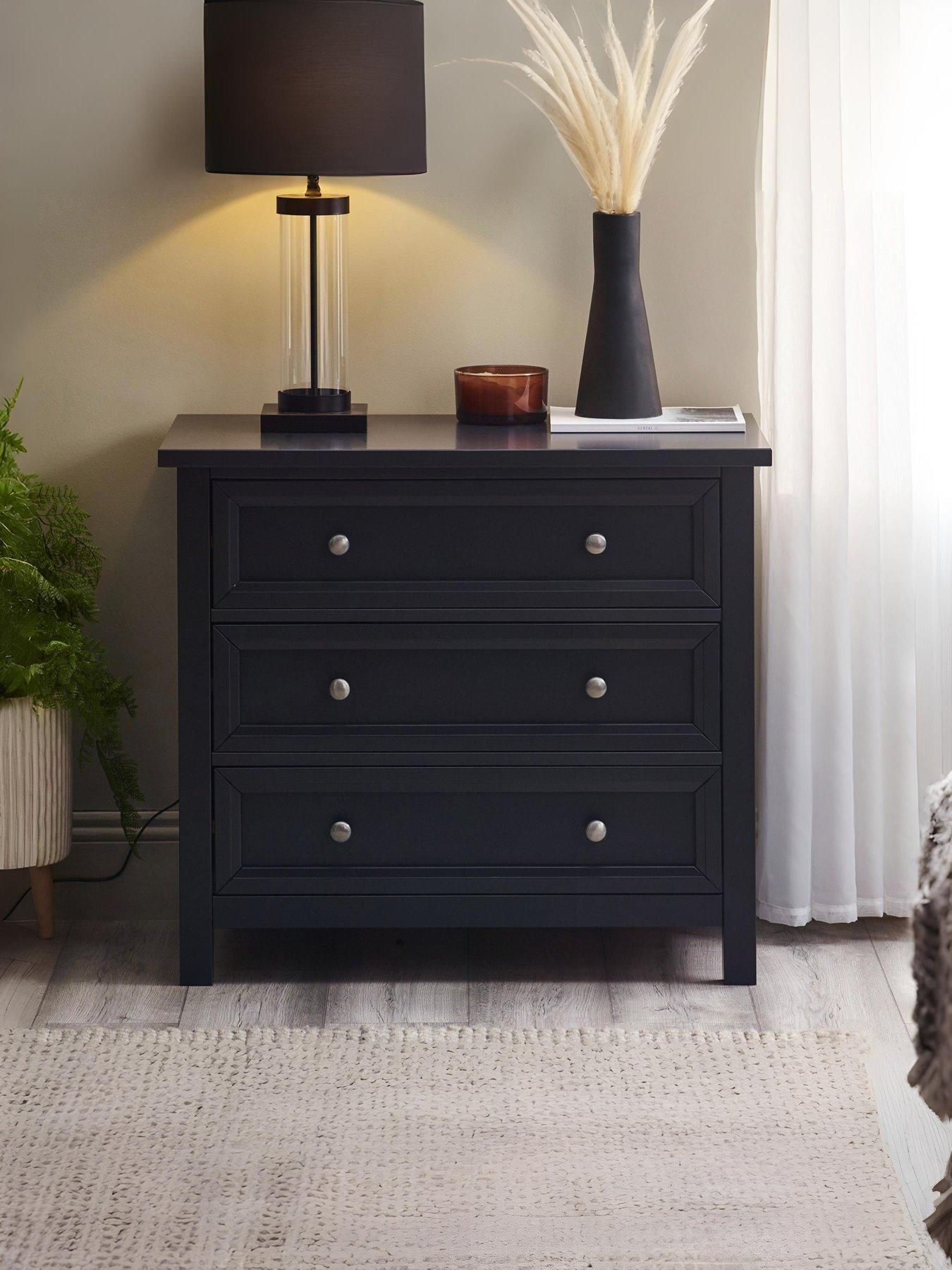 julian-bowen-maine-3-drawer-wide-chest-black