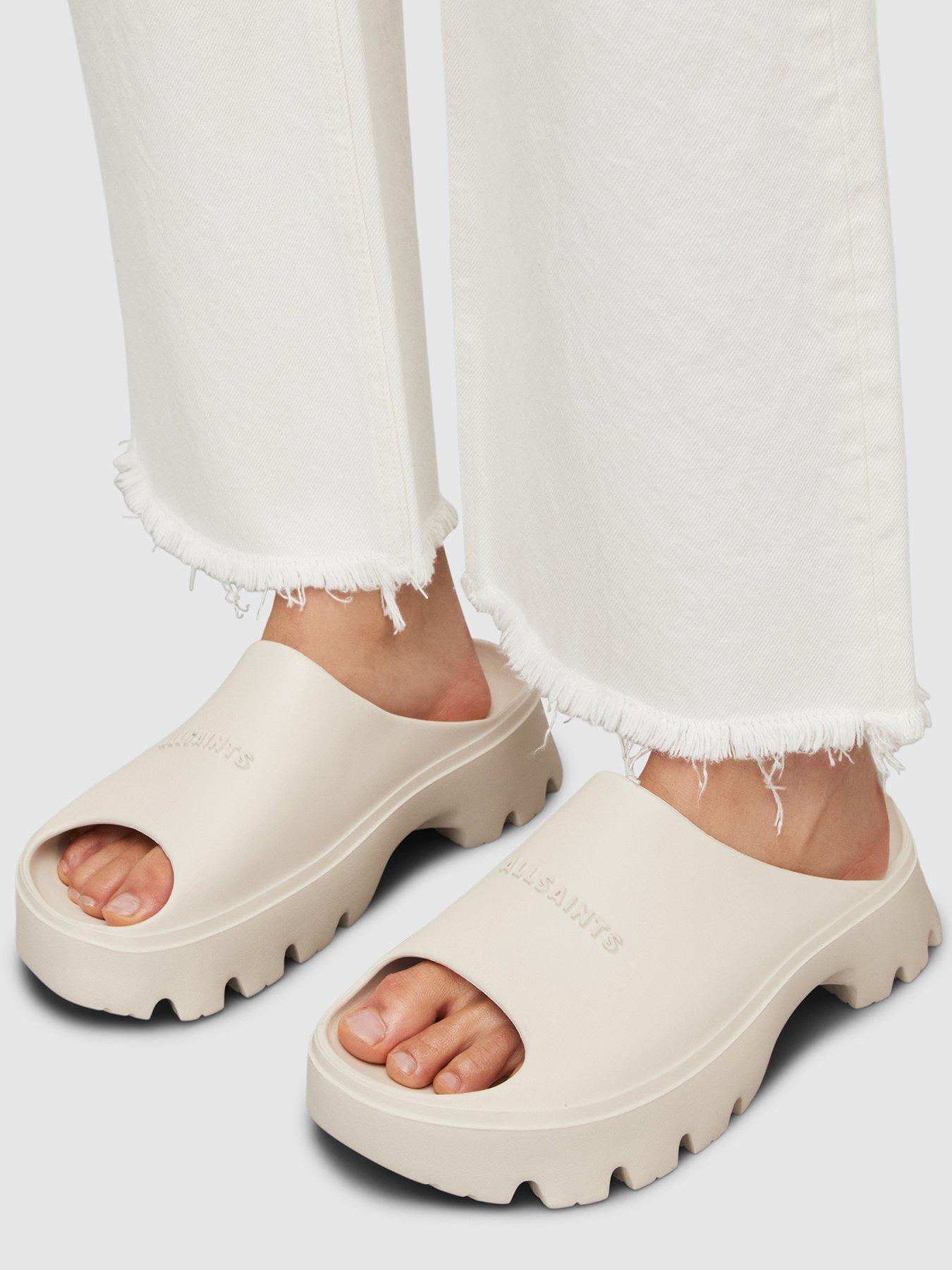 Image 5 of 6 of AllSaints Eclipse Flatform Sliders - White