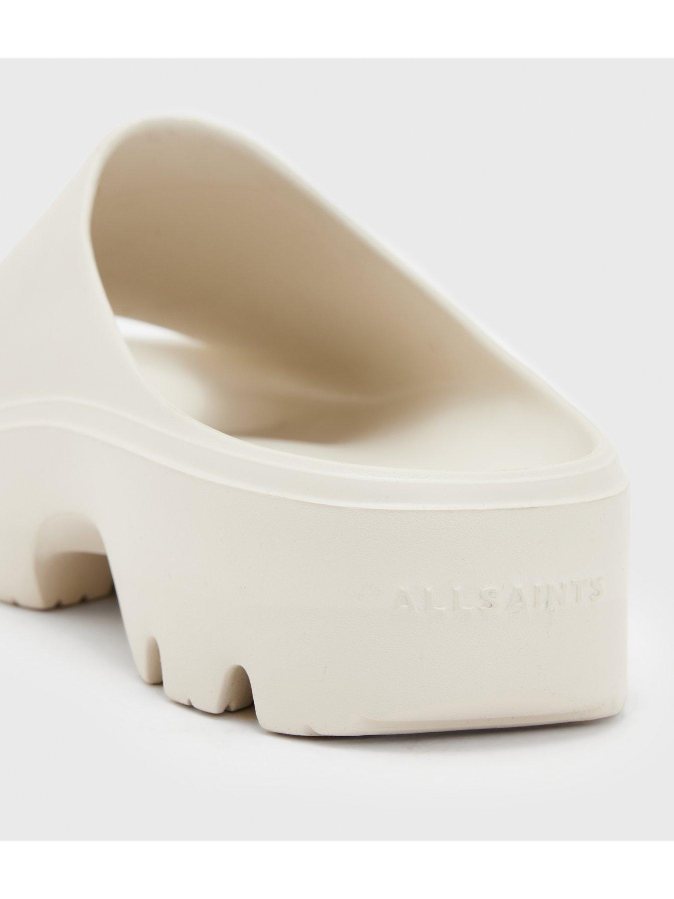 Image 6 of 6 of AllSaints Eclipse Flatform Sliders - White