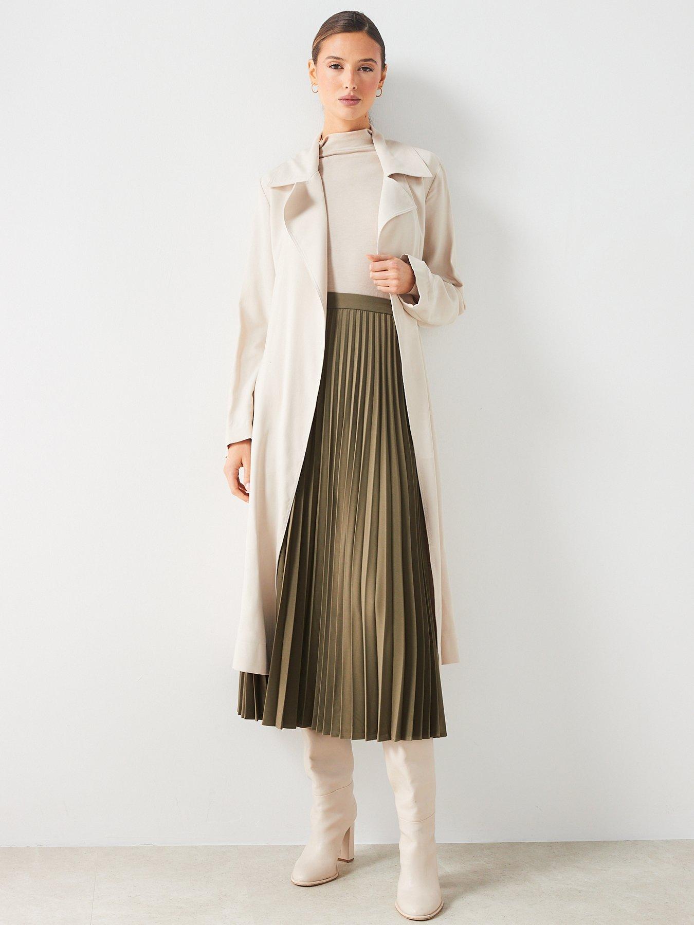 mango-khaki-pleated-midi-skirtdetail