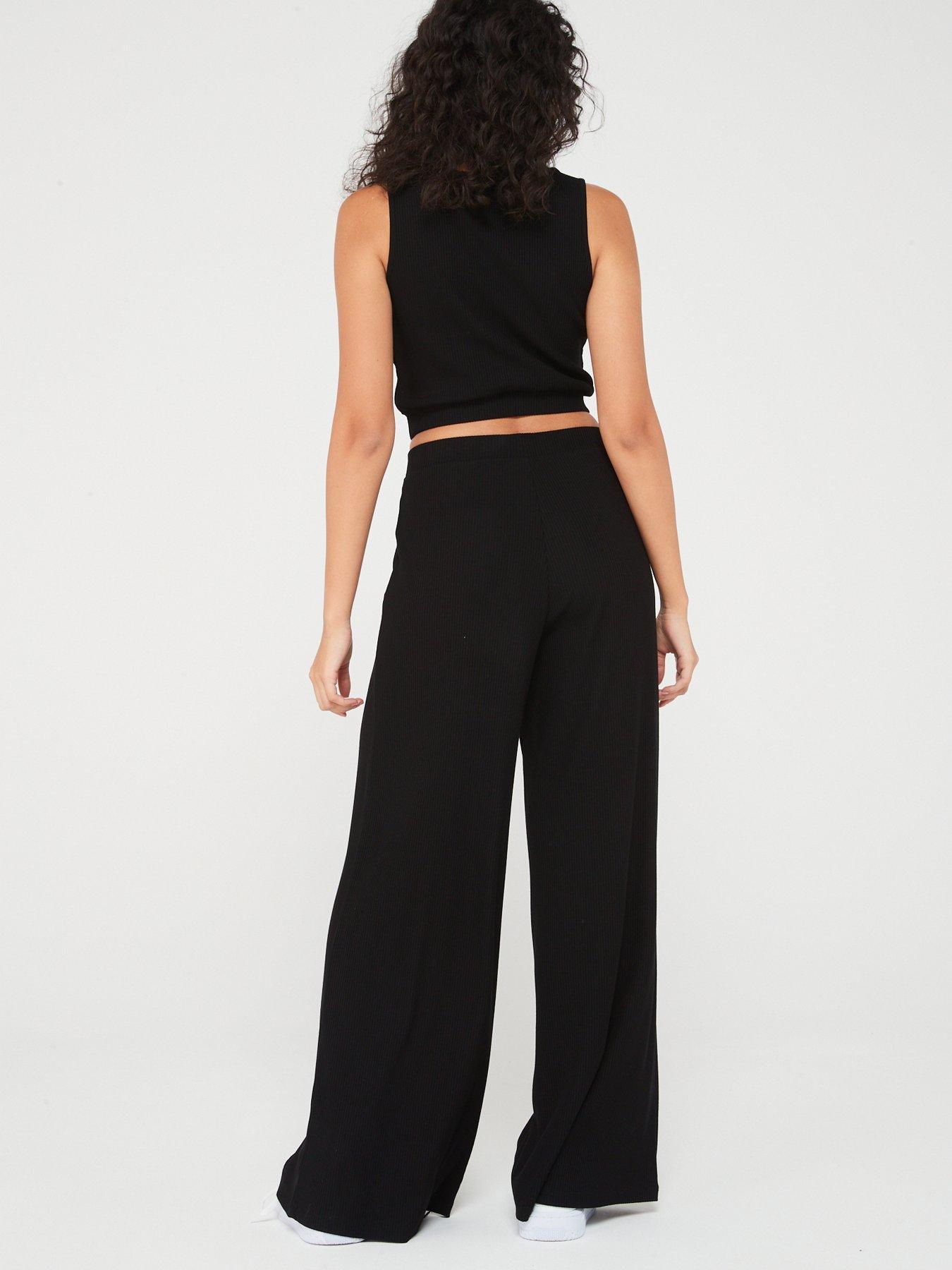 ea7-emporio-armani-rib-jersey-vest-and-wide-leg-trouser-set-blackstillFront