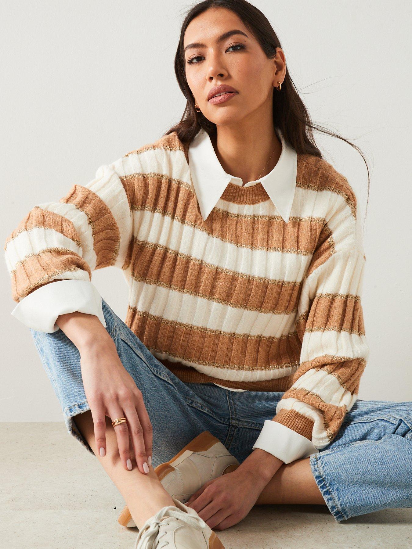 mango-striped-cable-knit-design-sweateroutfit