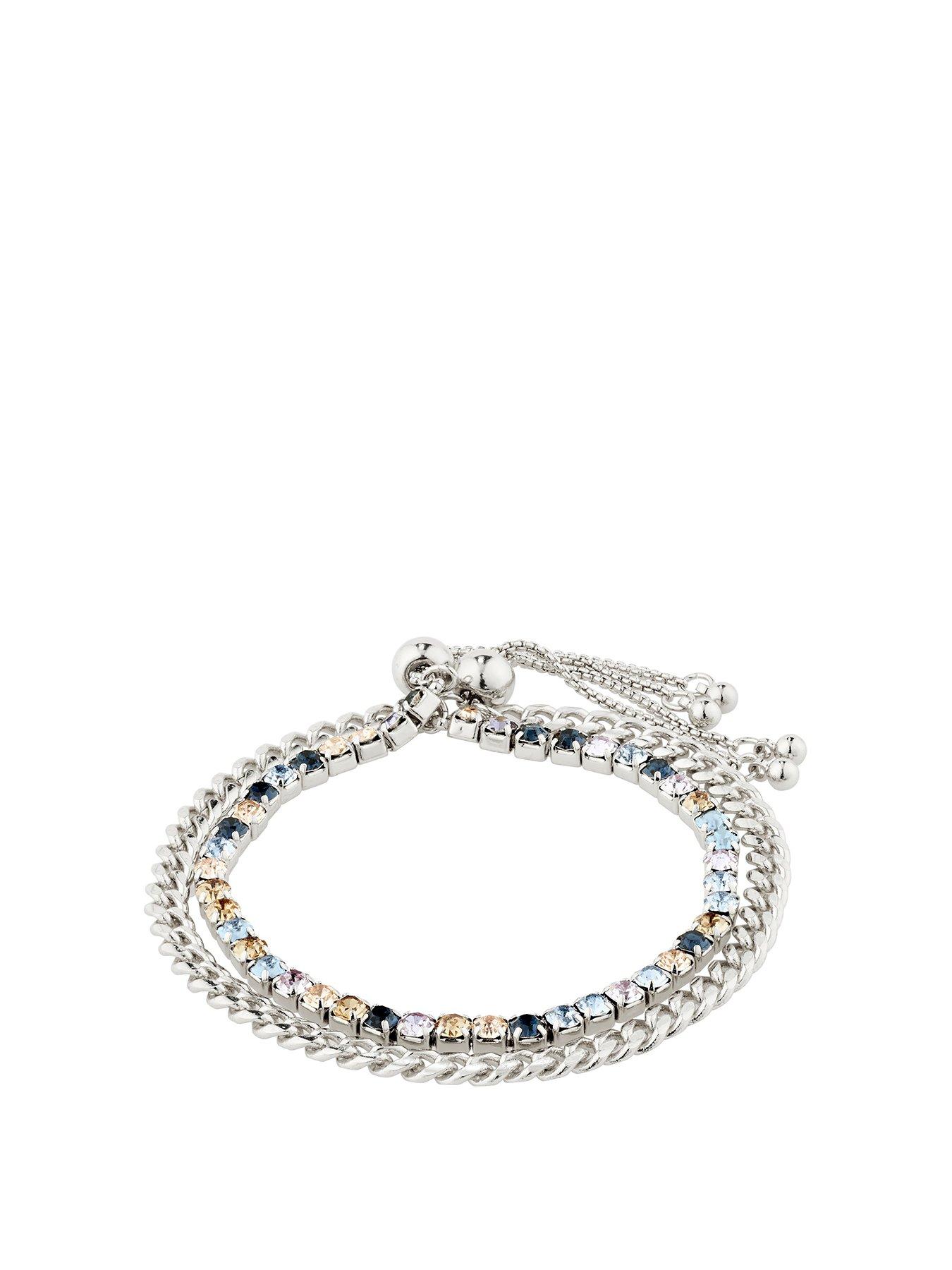 Image of Pilgrim REIGN bracelet, 2-in-1 set, silver-plated