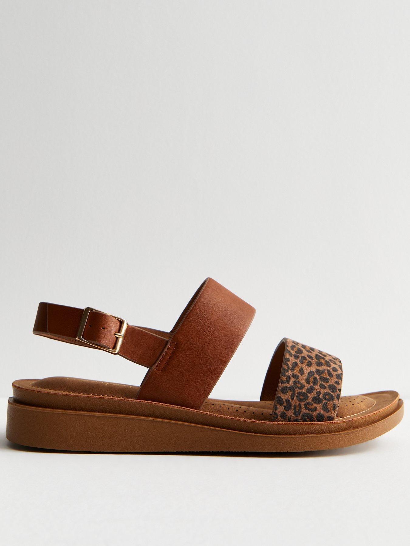 New look hot sale leopard sandals