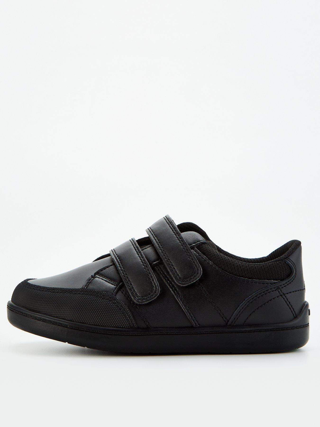 undefined New Younger Boys Leather Twin Strap Wide Fit School Shoe