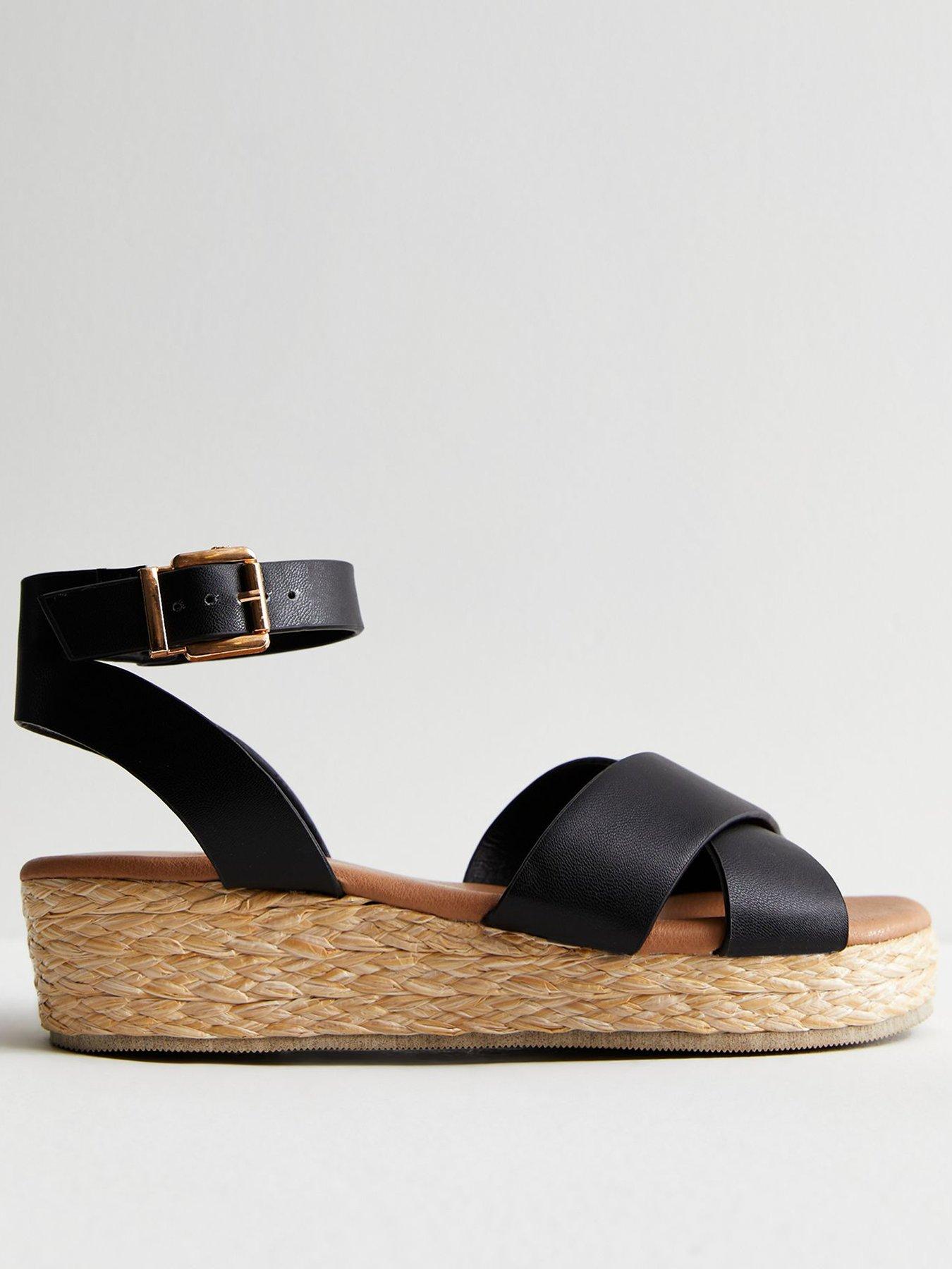 New look black flatforms online