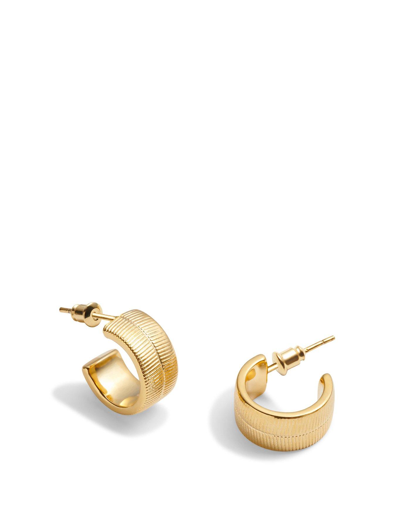 Image 1 of 5 of Katie Loxton Ciana Waterproof Gold Snake Huggie Hoop Earrings