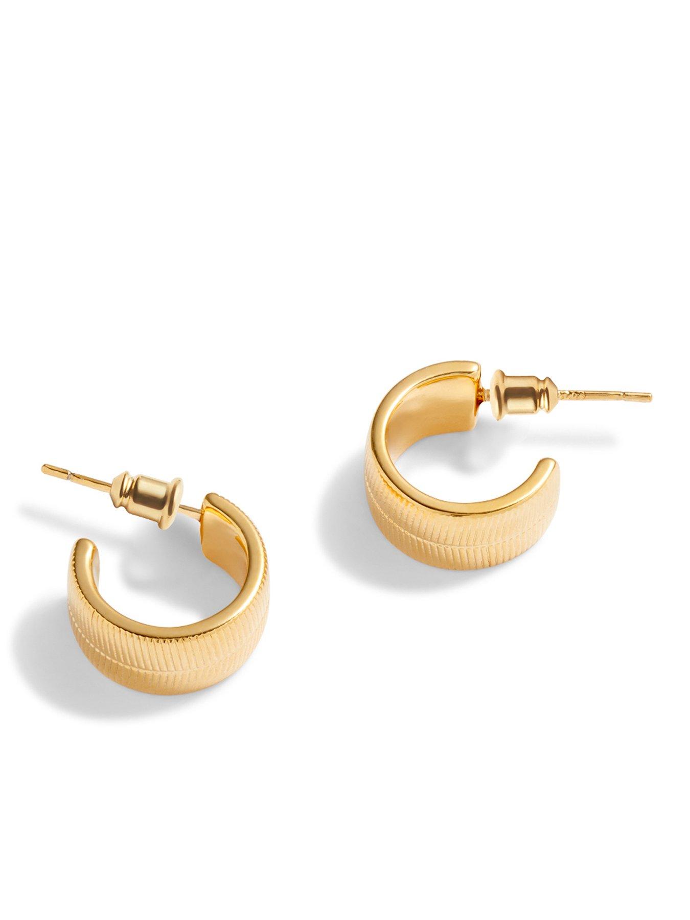 Image 4 of 5 of Katie Loxton Ciana Waterproof Gold Snake Huggie Hoop Earrings