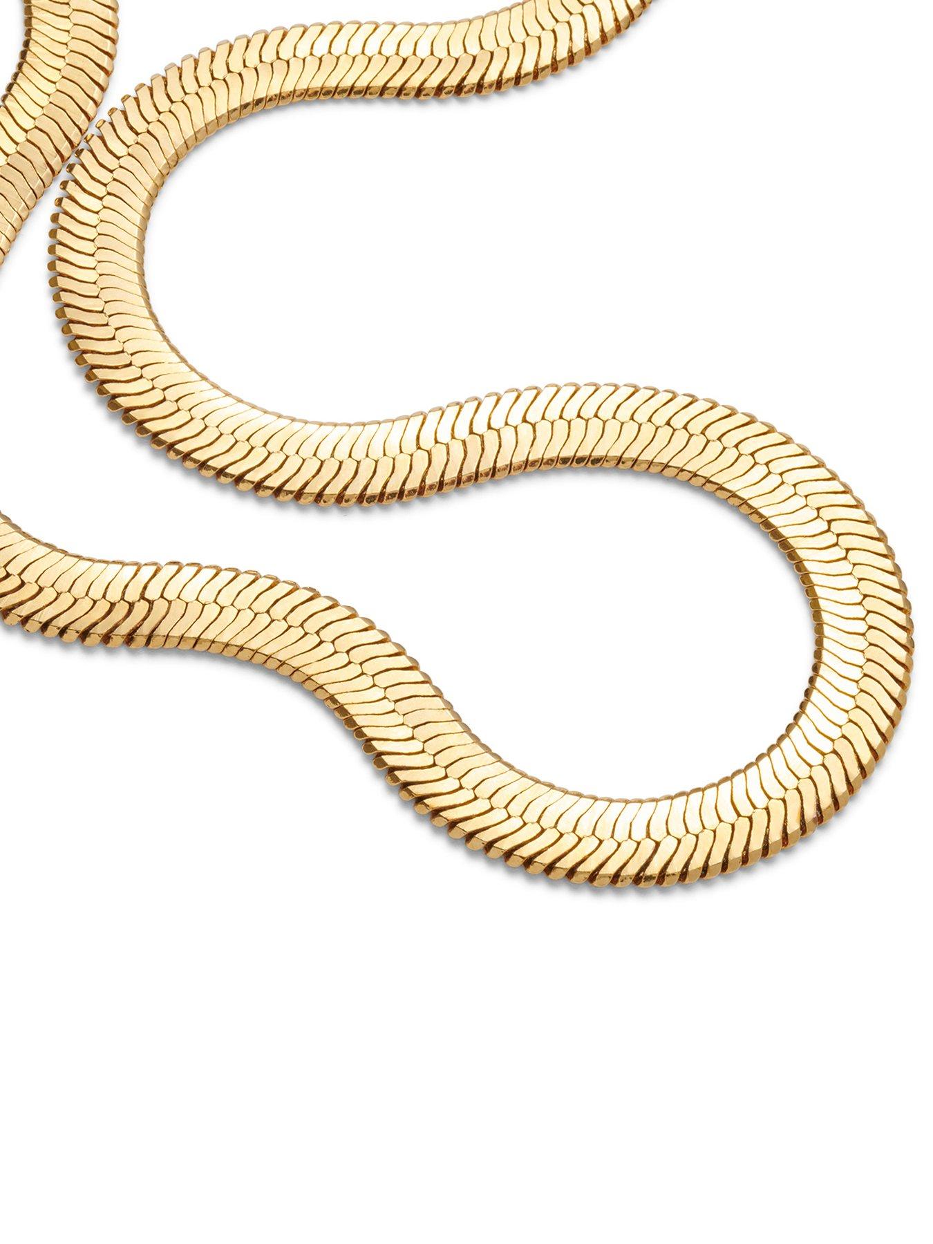 katie-loxton-ciana-waterproof-gold-large-snake-chain-necklaceback