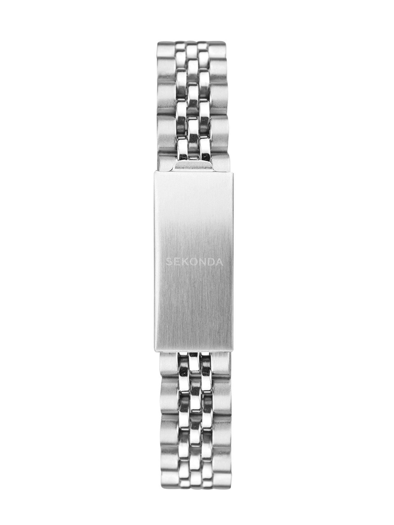 Image 5 of 6 of Sekonda Sekonda Gift Set Womens 26mm Analogue Watch with Silver Stone Set White Dial, Silver Stainless Steel Bracelet Matching Stone Set Pendant and Earrings