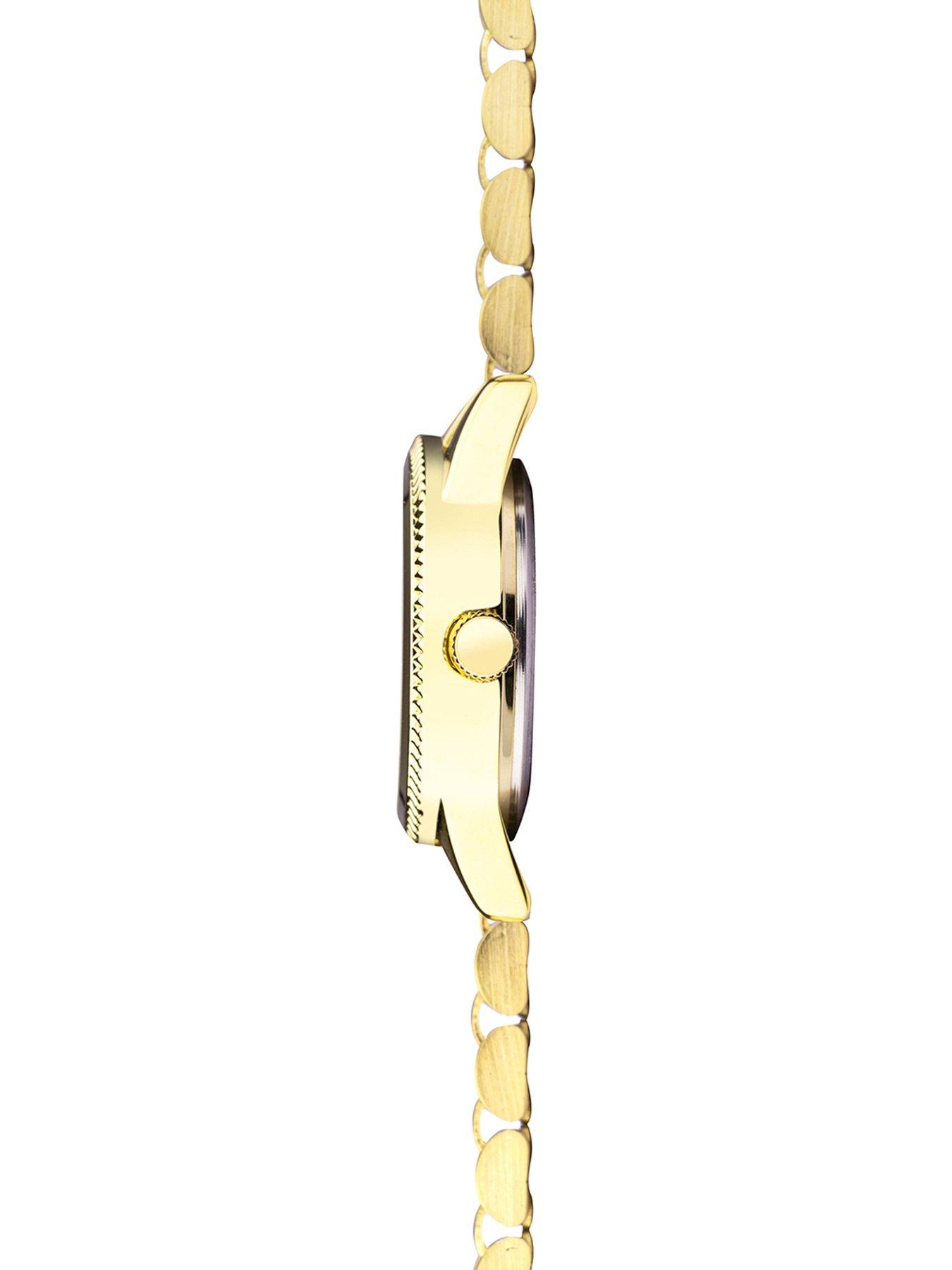 sekonda-sekonda-gift-set-womens-26mm-analogue-watch-with-yellow-gold-stone-set-black-dial-yellow-gold-stainless-steel-bracelet-matching-pendant-and-earringsoutfit