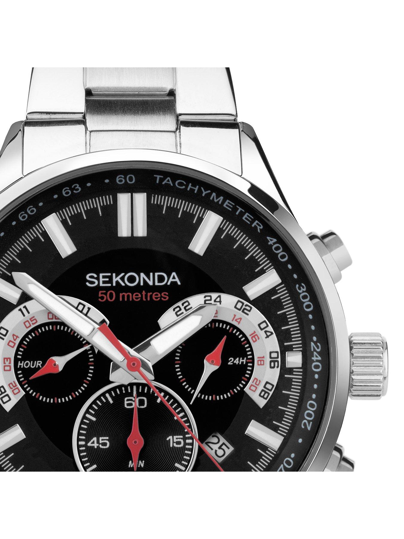 sekonda-sekonda-sport-gift-set-mens-43mm-analogue-watch-with-black-dial-silver-stainless-steel-bracelet-and-black-leather-braided-braceletstillFront