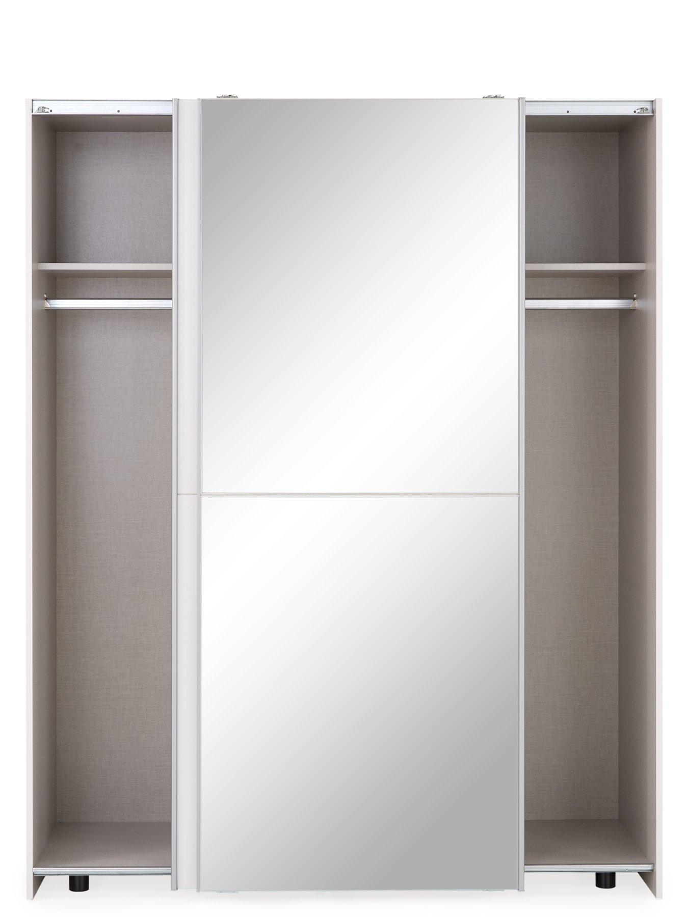 Image 4 of 6 of Very Home Nico 150 cm&nbsp;2 Door Sliding Mirrored Wardrobe - White