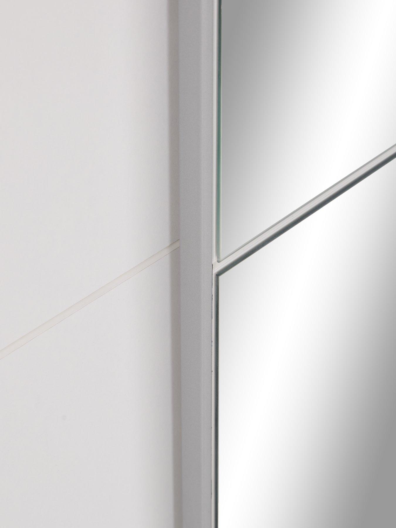 Image 6 of 6 of Very Home Nico 150 cm&nbsp;2 Door Sliding Mirrored Wardrobe - White