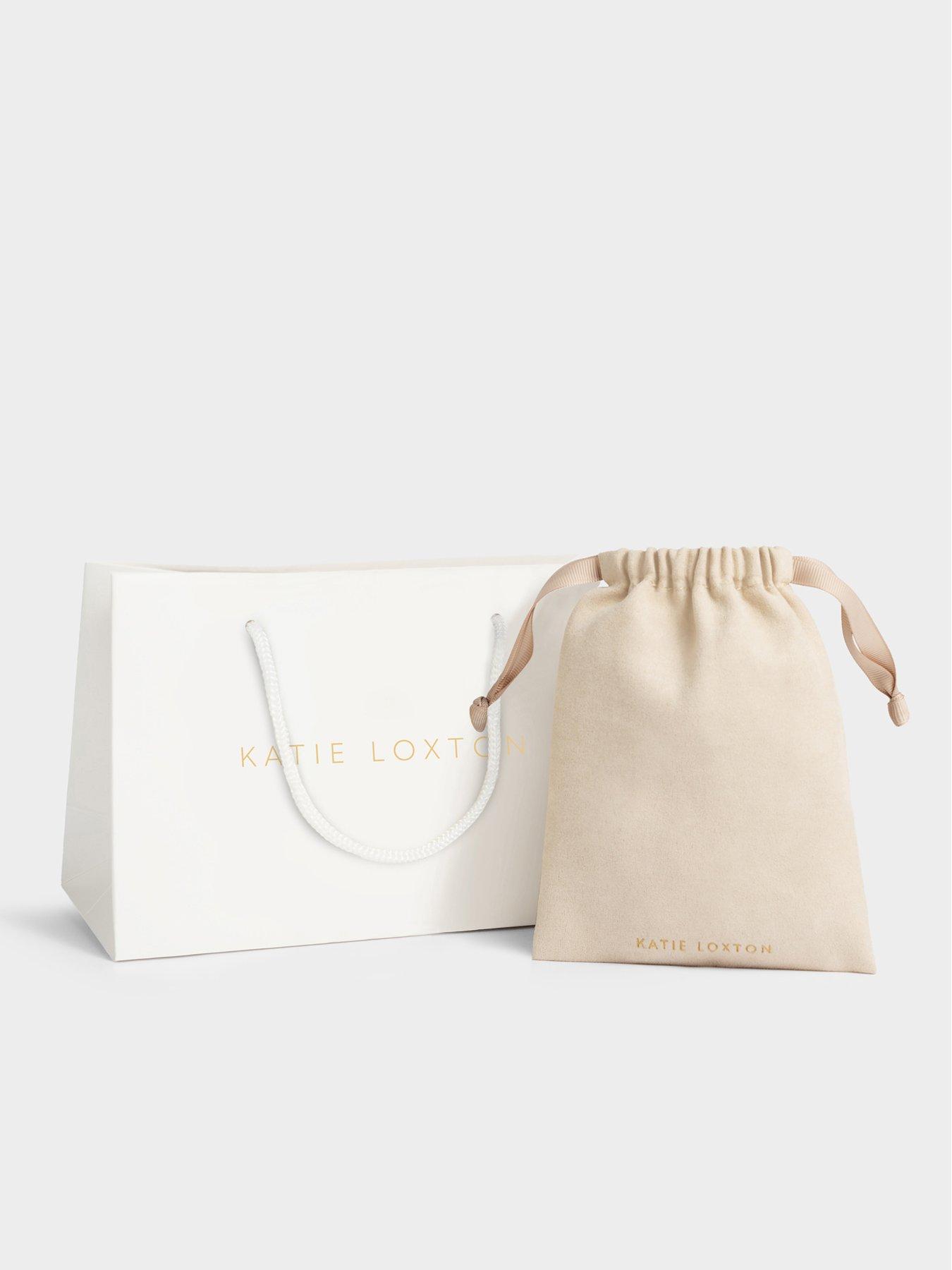 Image 6 of 6 of Katie Loxton LOVE - HEART STUD EARRINGS - Gold Coated - 0.9cm x 1cm x 0.2cm