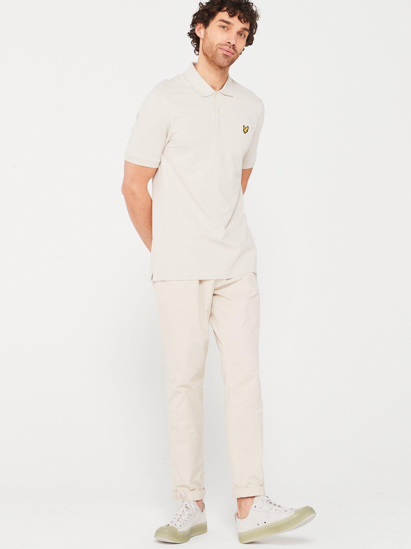 lyle-scott-plain-polo-shirt-beigeback