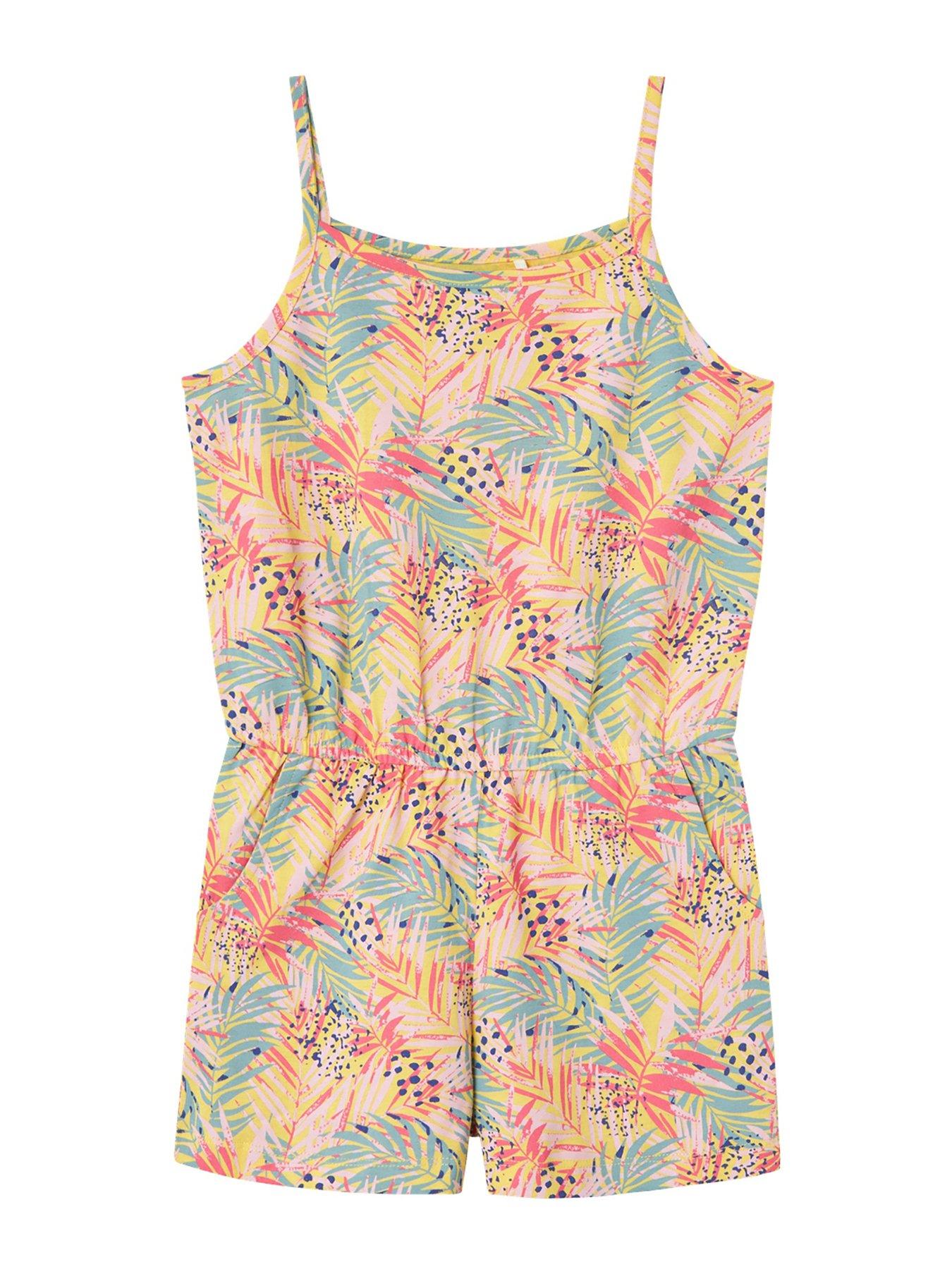 name-it-girls-vigga-jersey-leaf-print-playsuit-yarrow