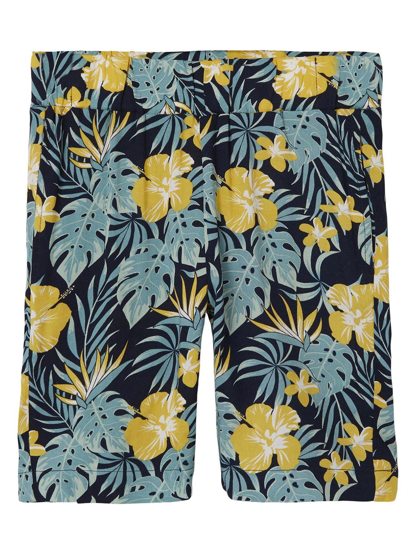 name-it-boys-tropical-print-co-ord-shorts-dark-sapphire-tropical