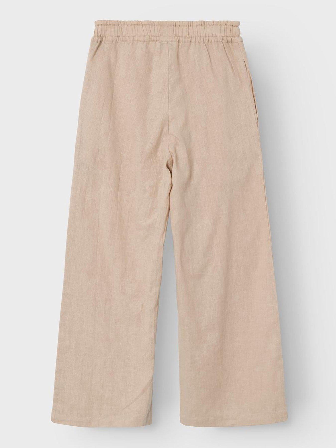 name-it-girls-wide-linen-co-ord-trousers-humusback