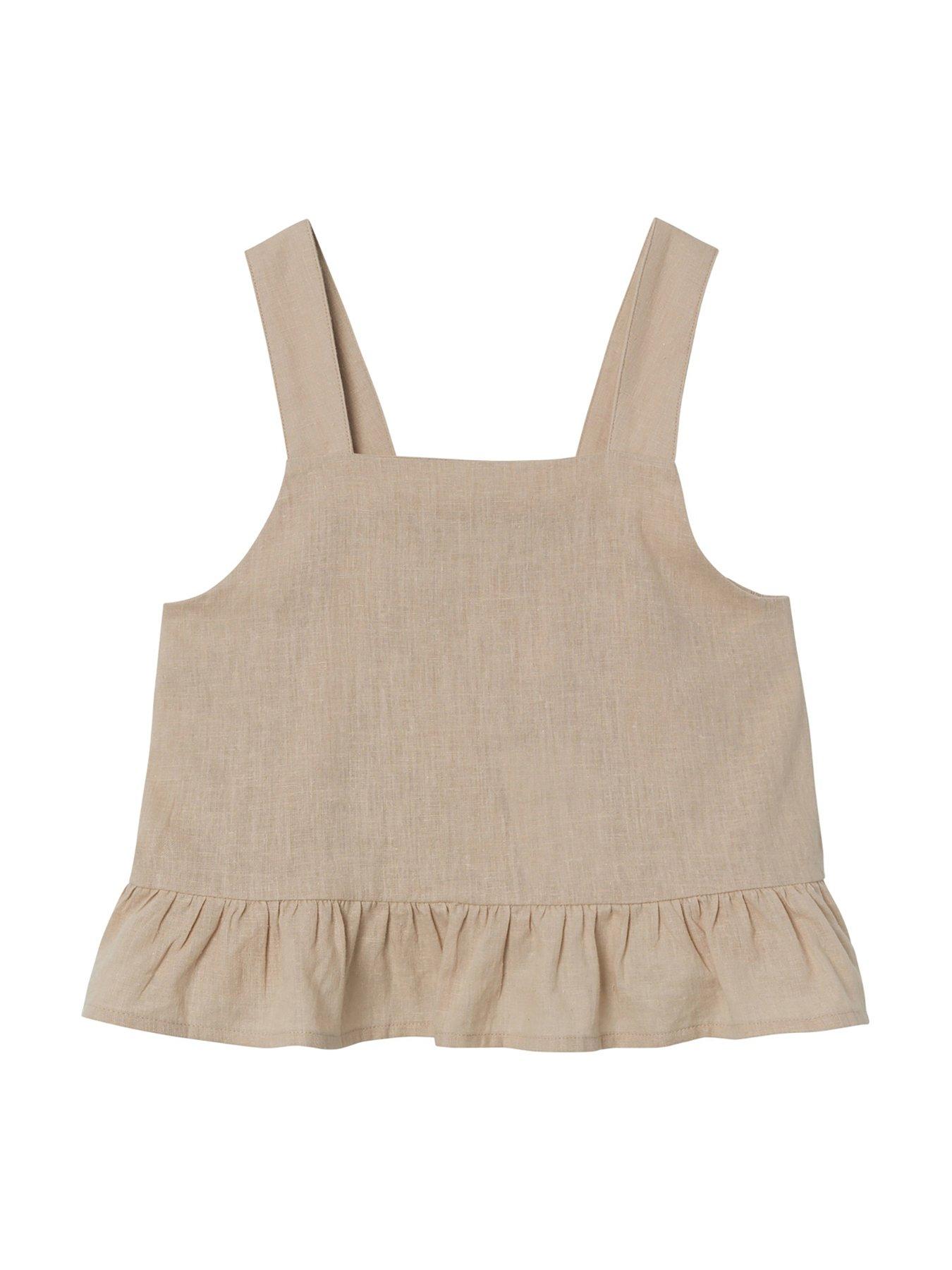 name-it-girls-strappy-linen-co-ord-top-humusback