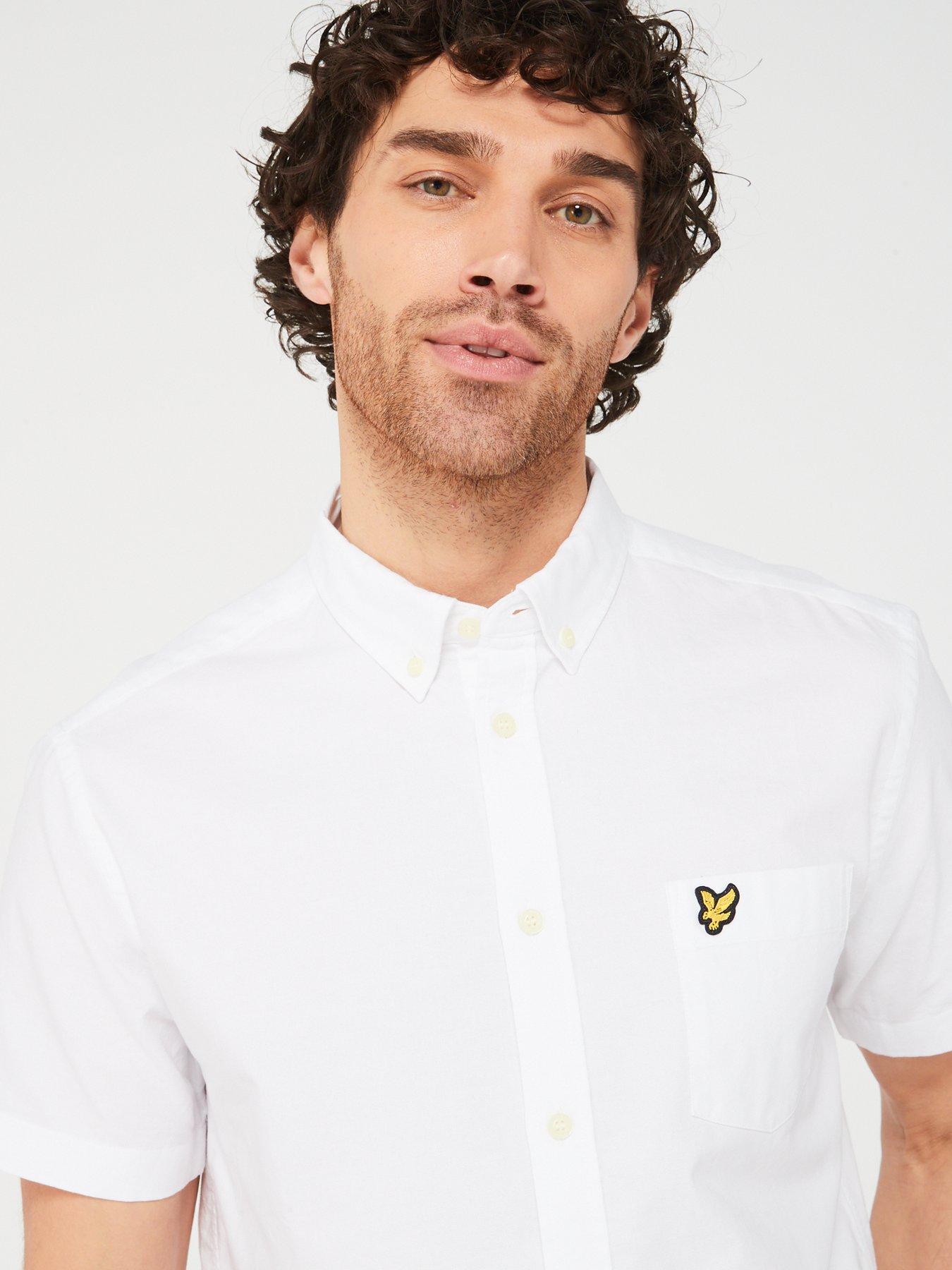 lyle-scott-regular-fit-short-sleeve-oxford-shirt-whiteoutfit