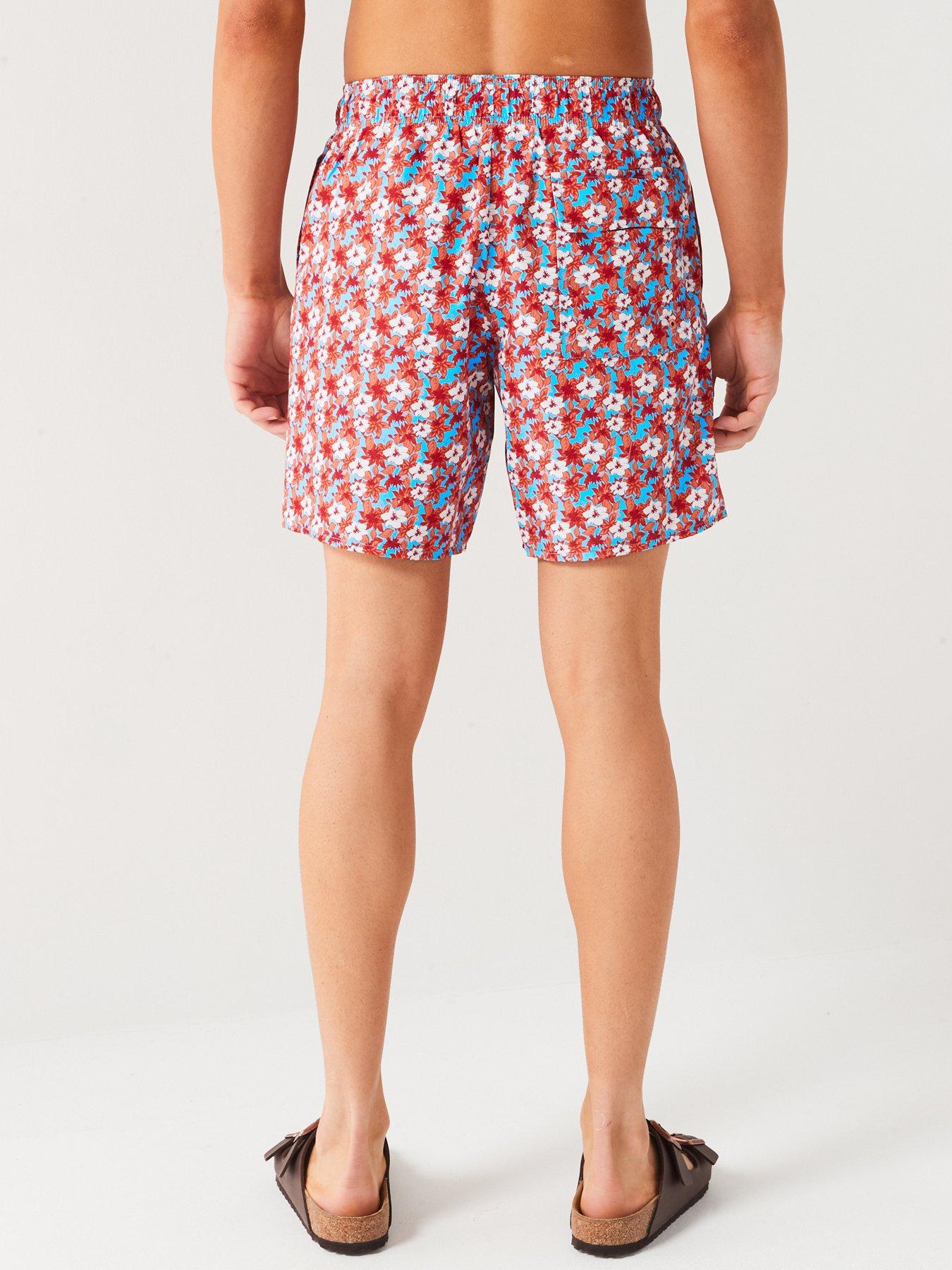 lyle-scott-floral-print-co-ord-resort-swim-shorts-orangestillFront