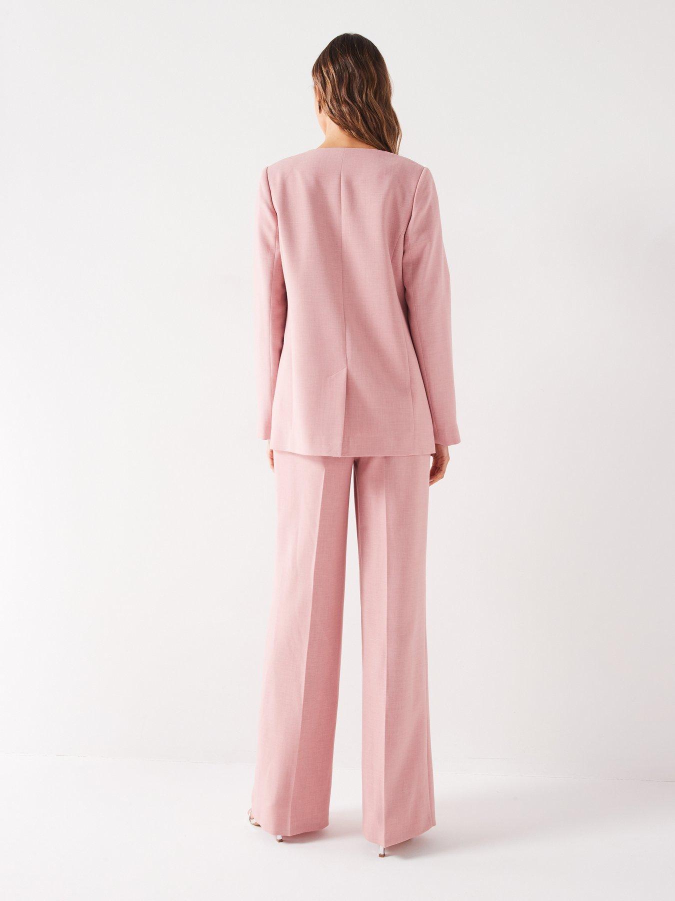 v-by-very-collarless-single-button-blazer-pinkstillFront