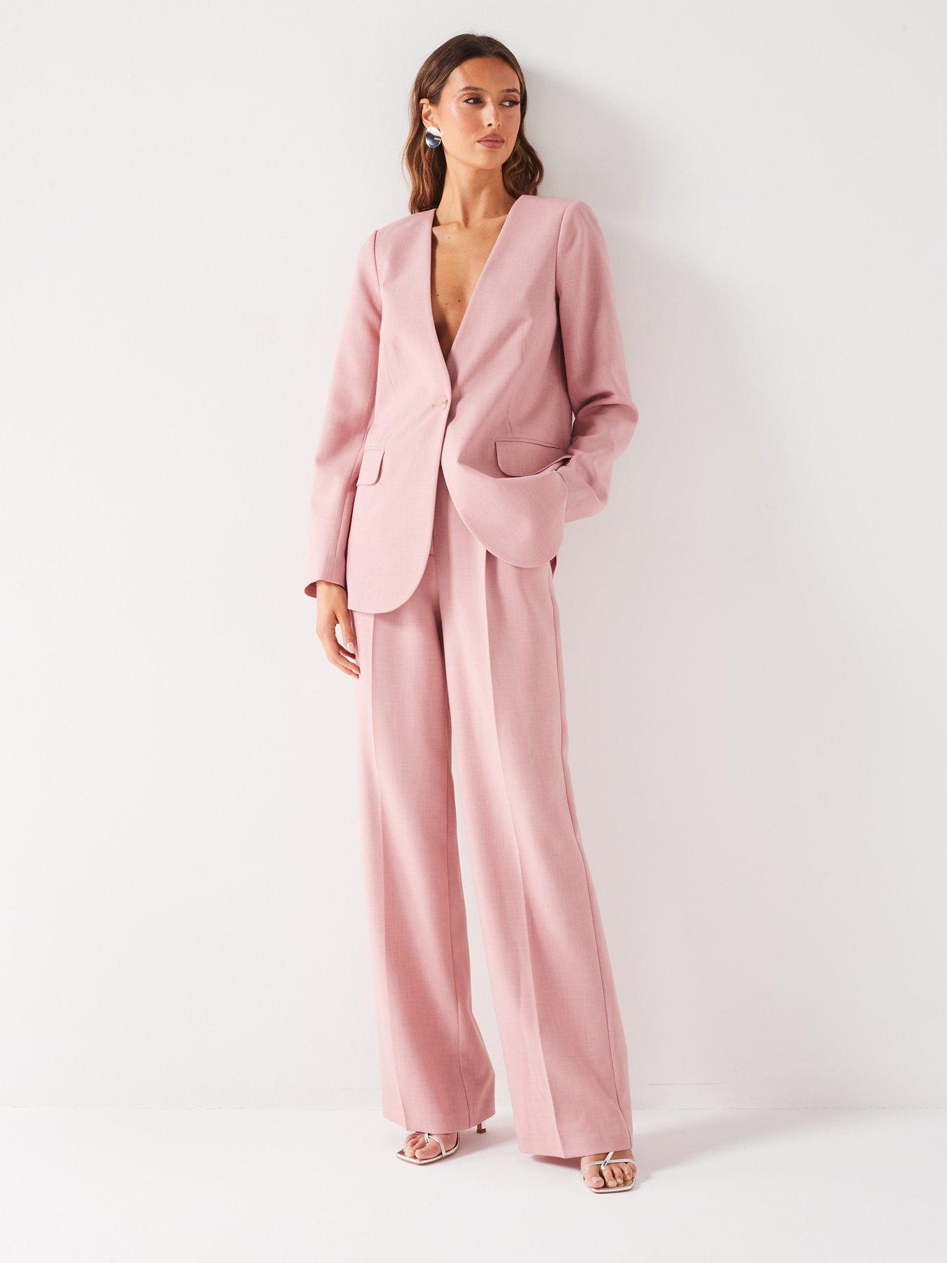 v-by-very-collarless-single-button-blazer-pinkback