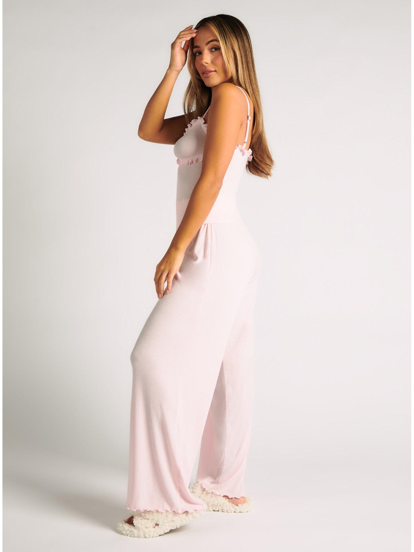 boux-avenue-boux-avenue-ribbed-frill-cami-amp-pant-pyjama-set-pinkback