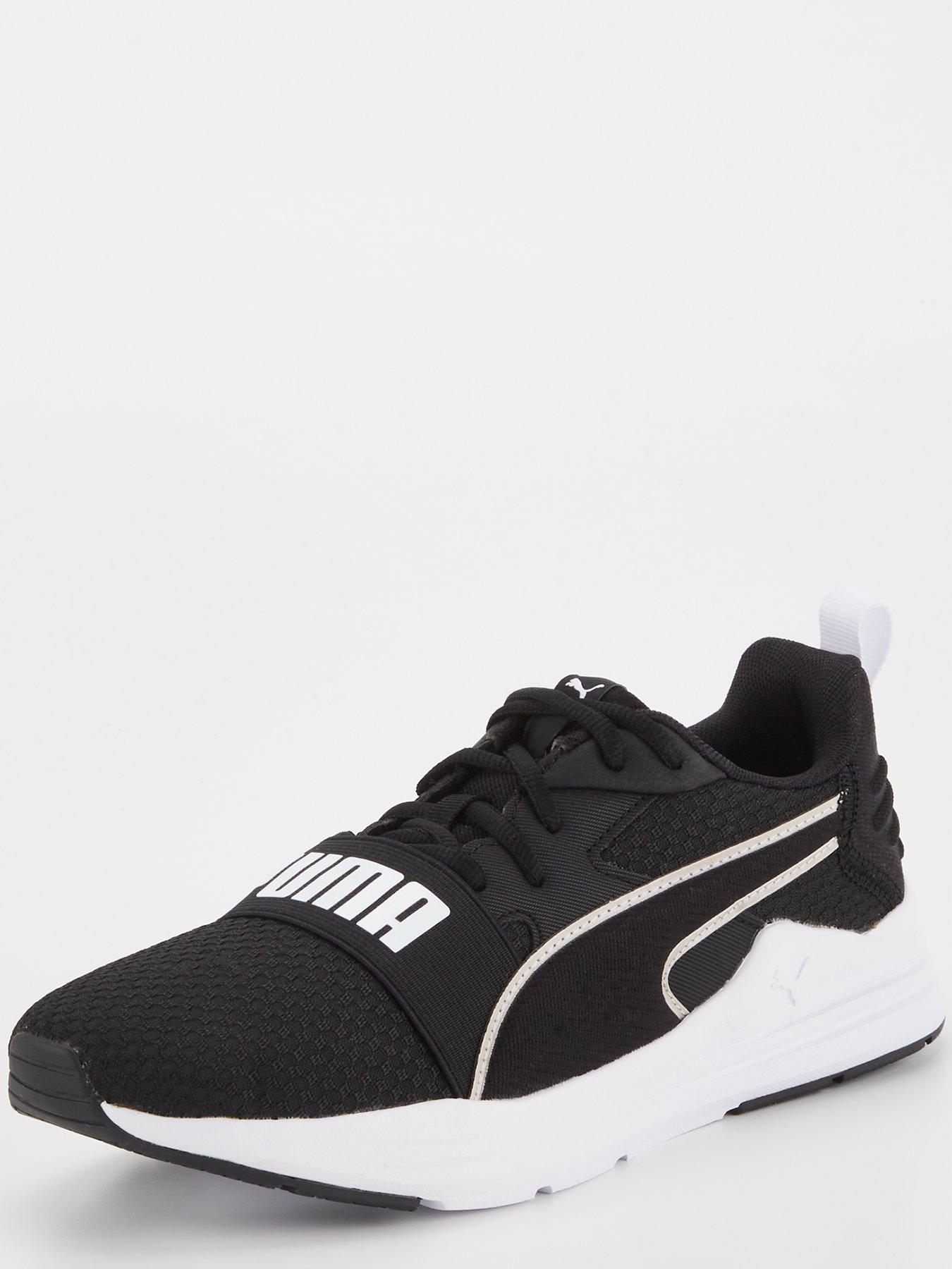 puma-womens-wired-run-pure-trainers-blackwhitestillFront