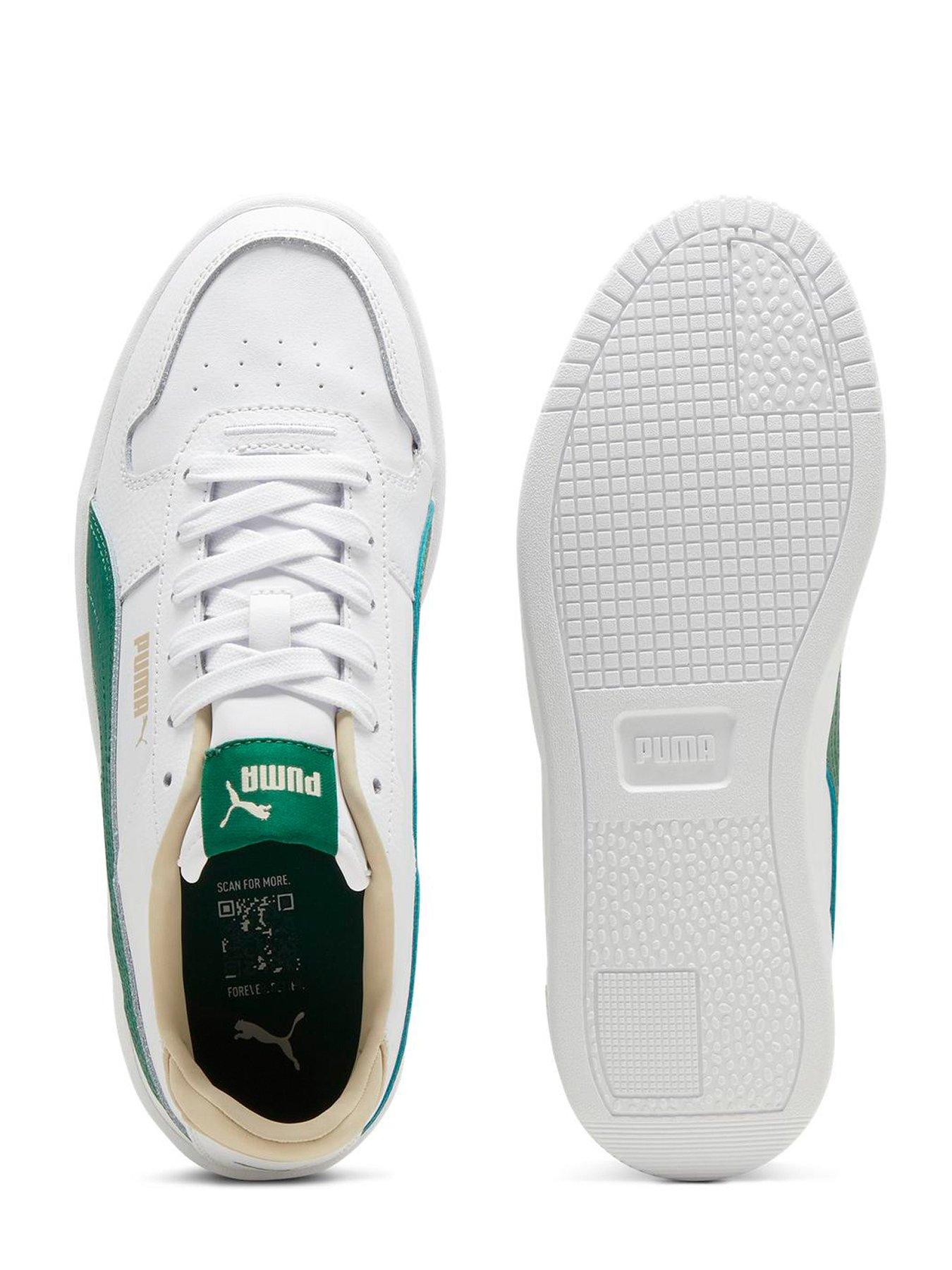 puma-womens-carina-street-trainers-whitegreendetail