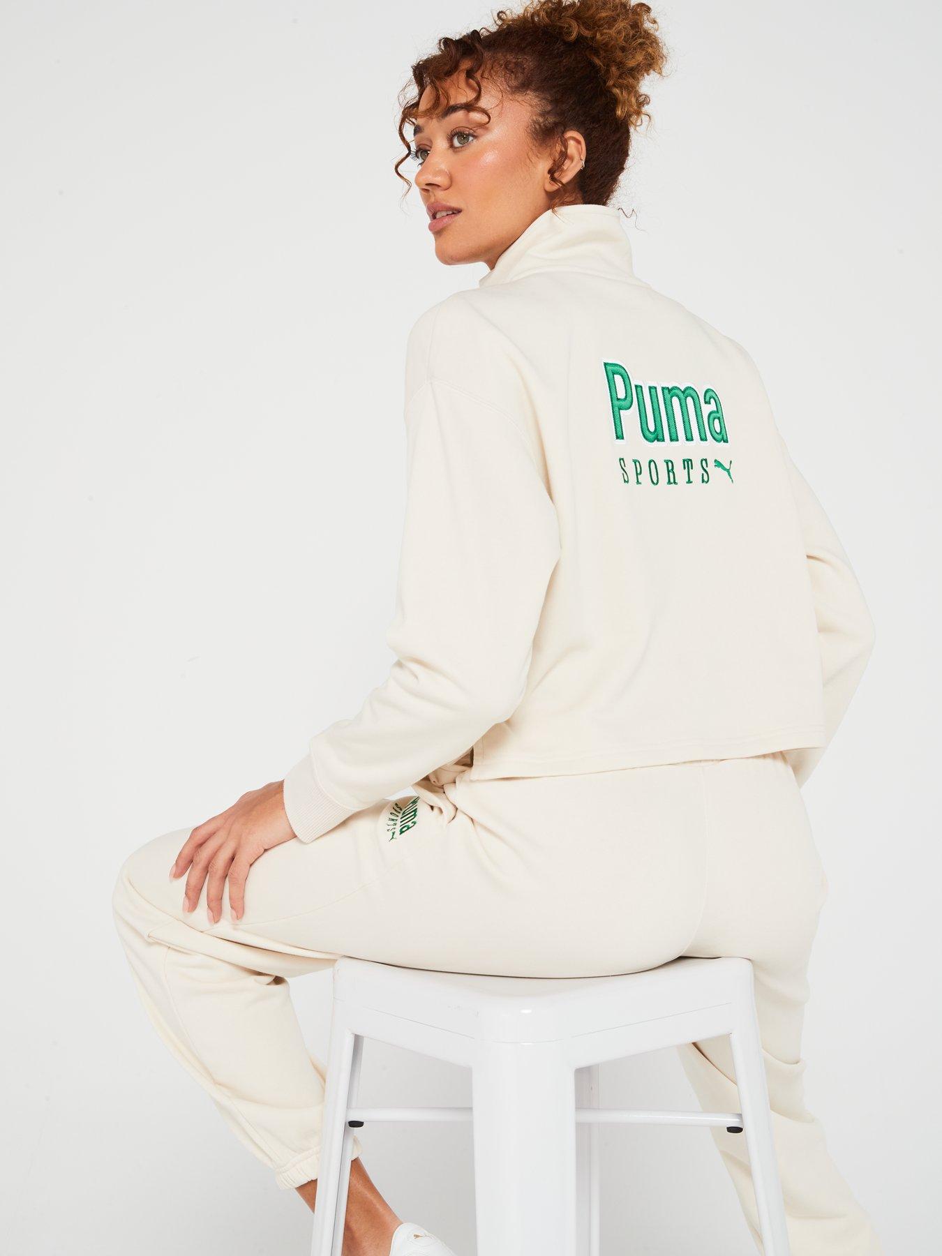 puma-womens-team-half-zip-crew-tr-creamoutfit