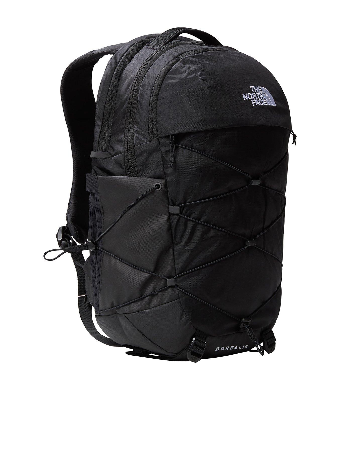 North face backpack black cheap and white