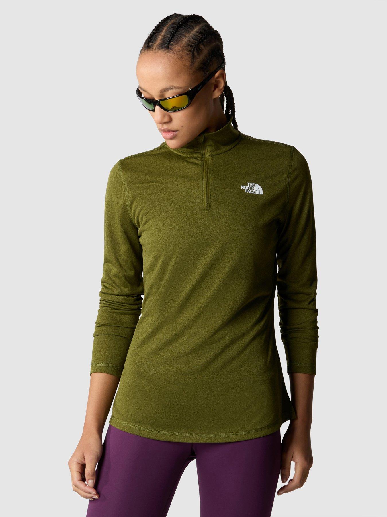 the-north-face-womens-flex-14-zip-olive