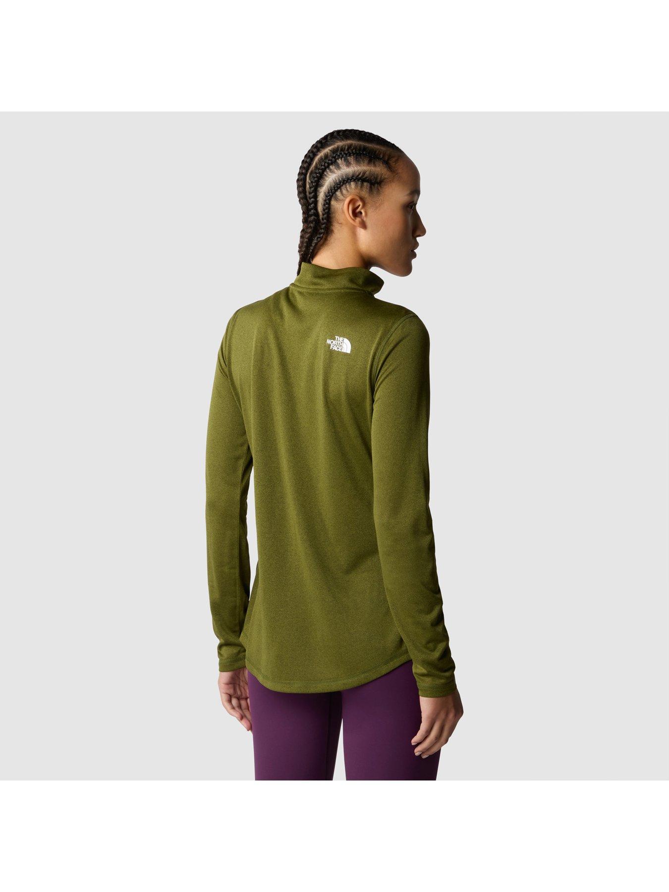 the-north-face-womens-flex-14-zip-olivestillFront