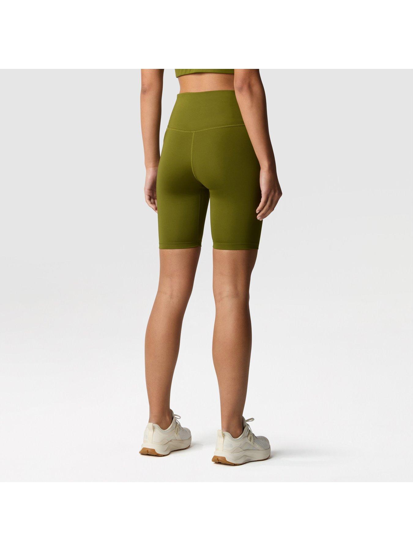 the-north-face-womens-flex-short-tight-olivestillFront