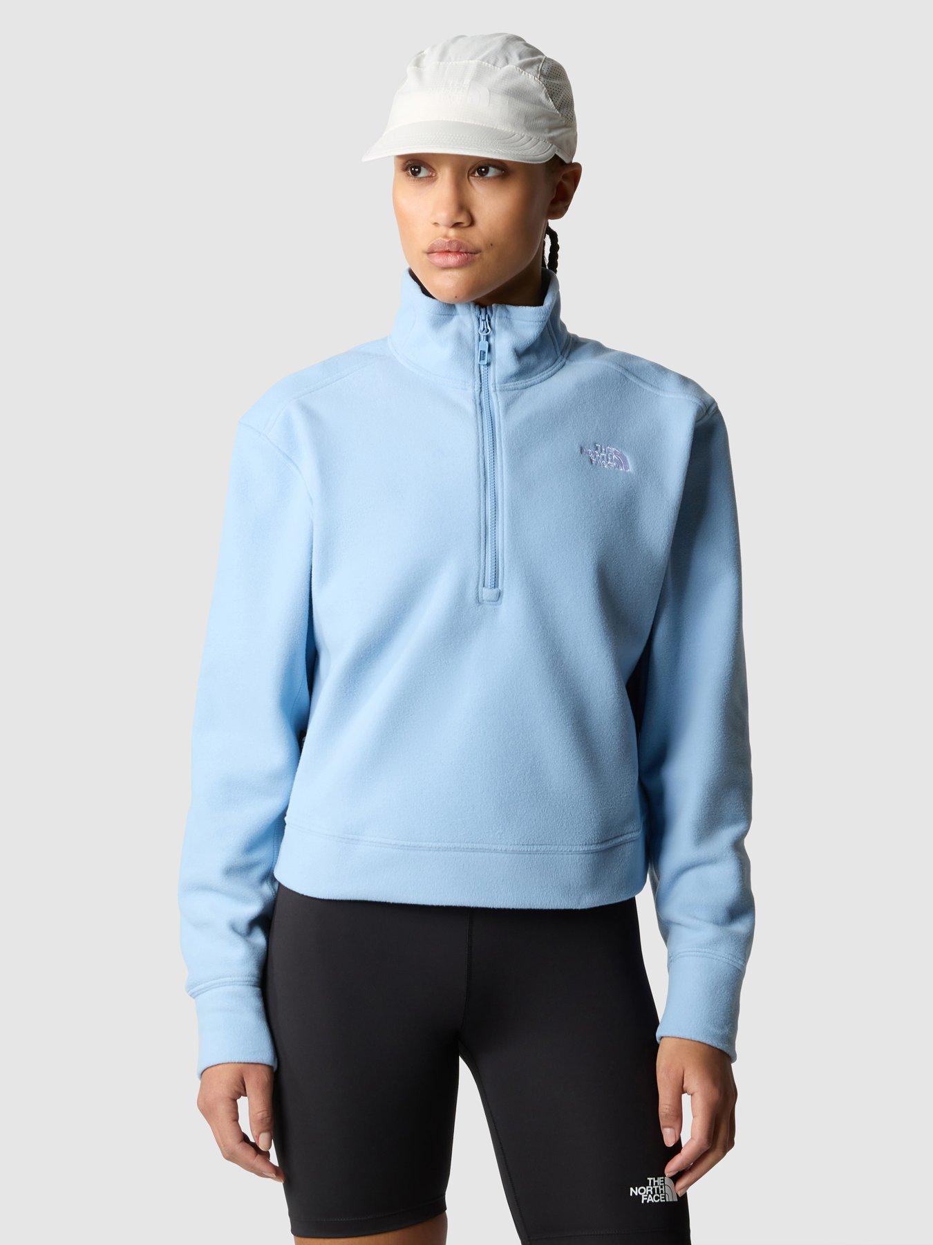 the-north-face-womens-100-glacier-half-zip-blue