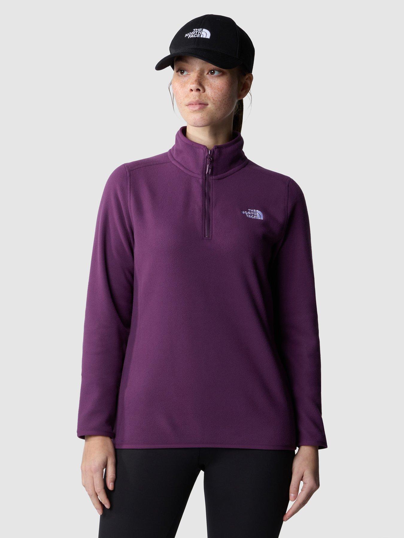 the-north-face-womens-100-glacier-14-zip-top-purple