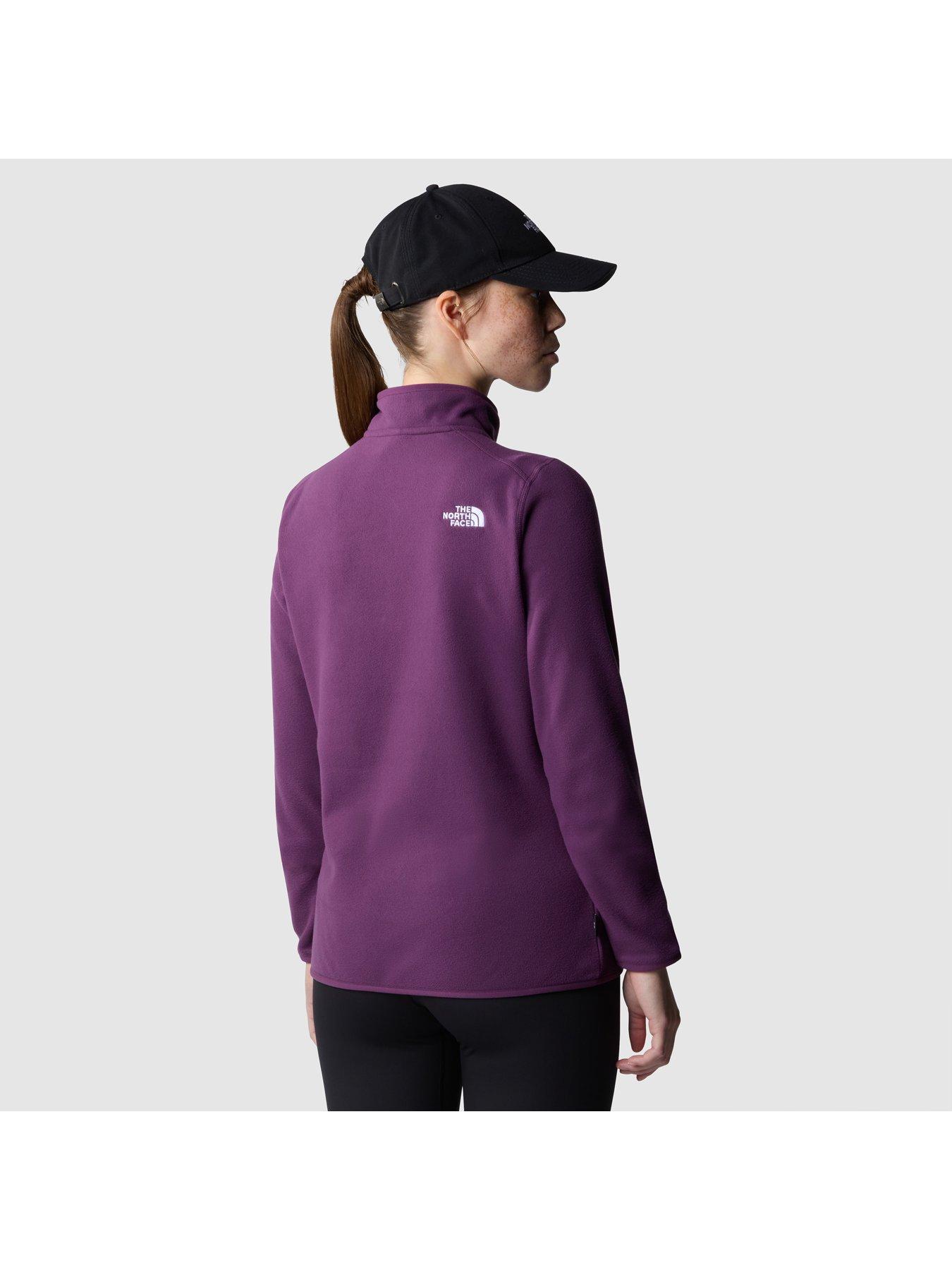 the-north-face-womens-100-glacier-14-zip-top-purplestillFront