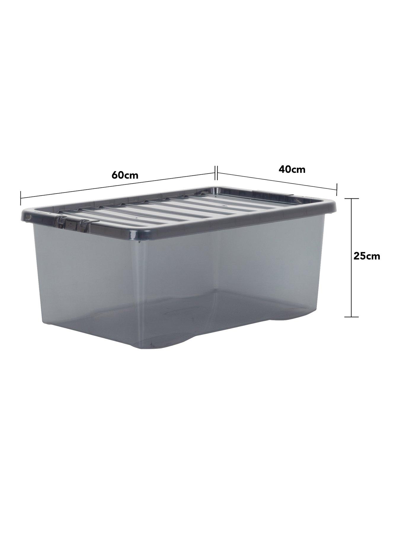 Image 5 of 5 of Wham Set of 3 Black Storage Boxes &ndash; 45-litre capacity