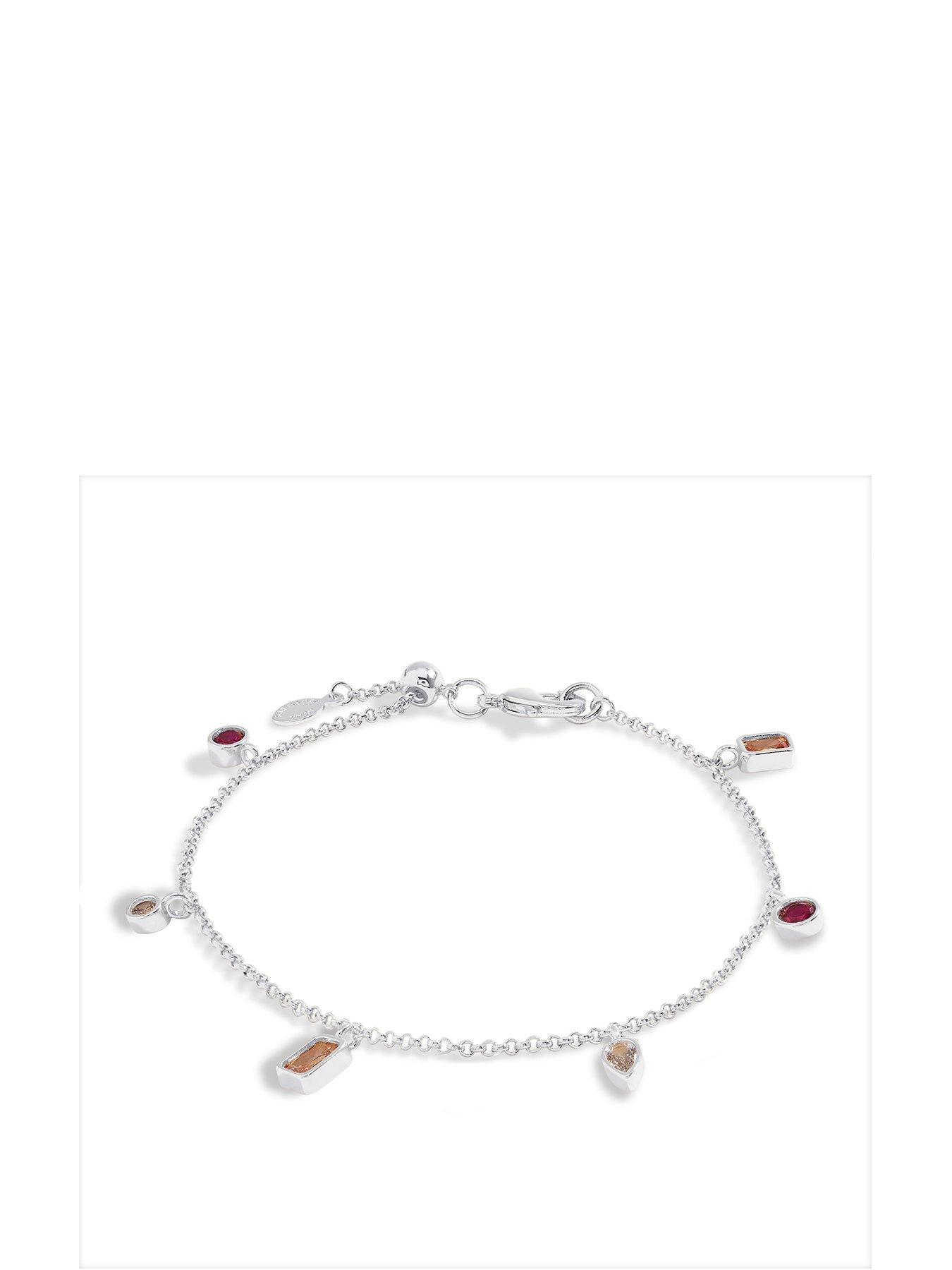 joma-jewellery-gem-glow-multi-gem-silver-bracelet-19cm-adjustablefront