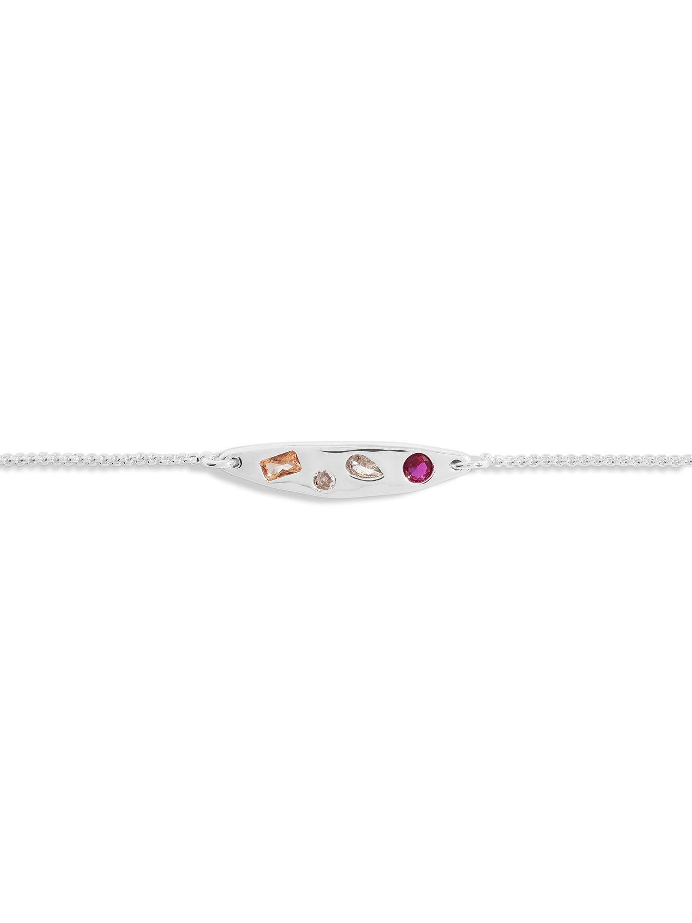 joma-jewellery-gem-glow-gem-cluster-silver-bracelet-245cm-adjustablestillFront