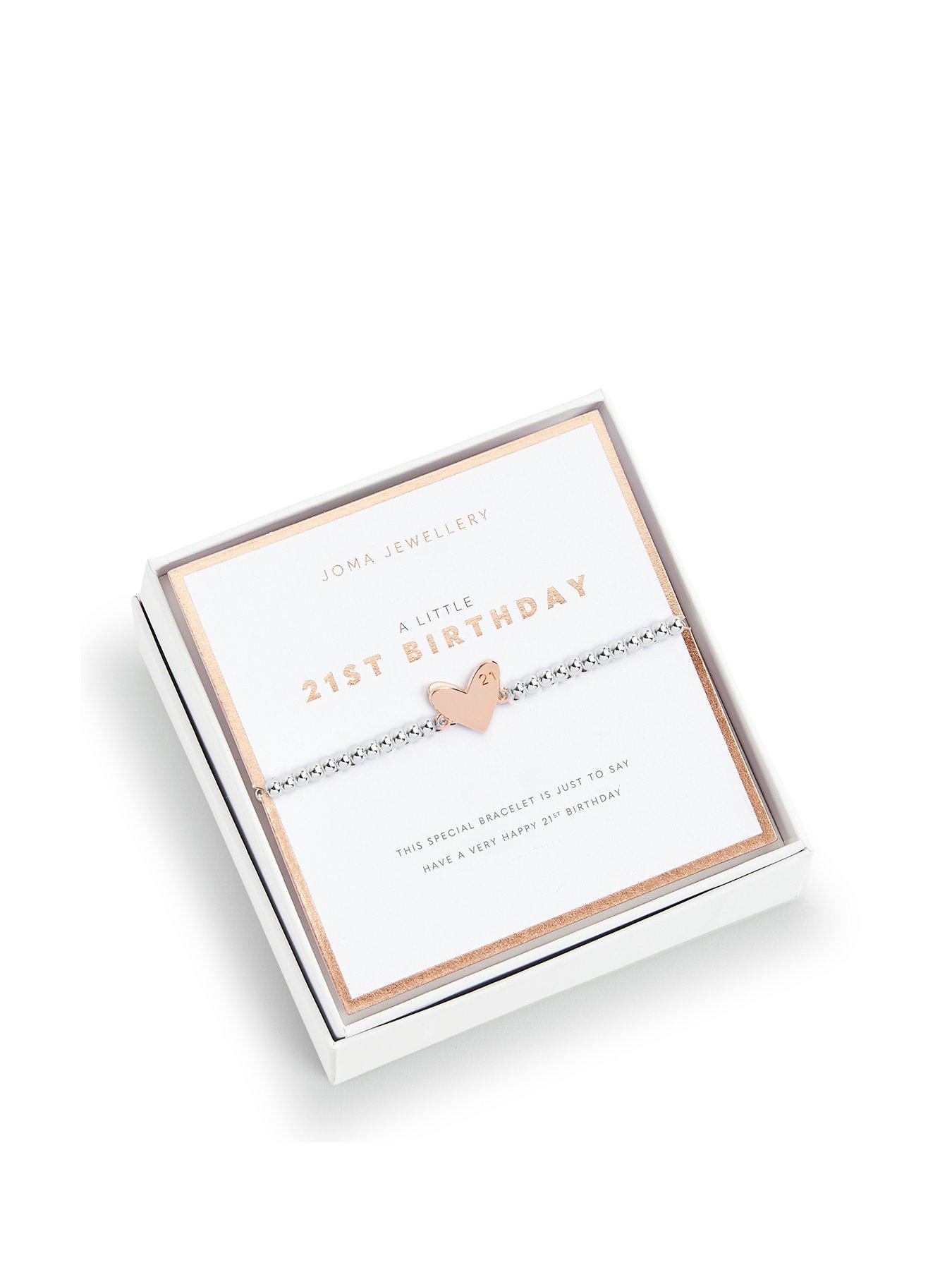 Image 1 of 5 of Joma Jewellery Beautifully Boxed A Little Happy 21st Birthday Bracelet In Silver Plating