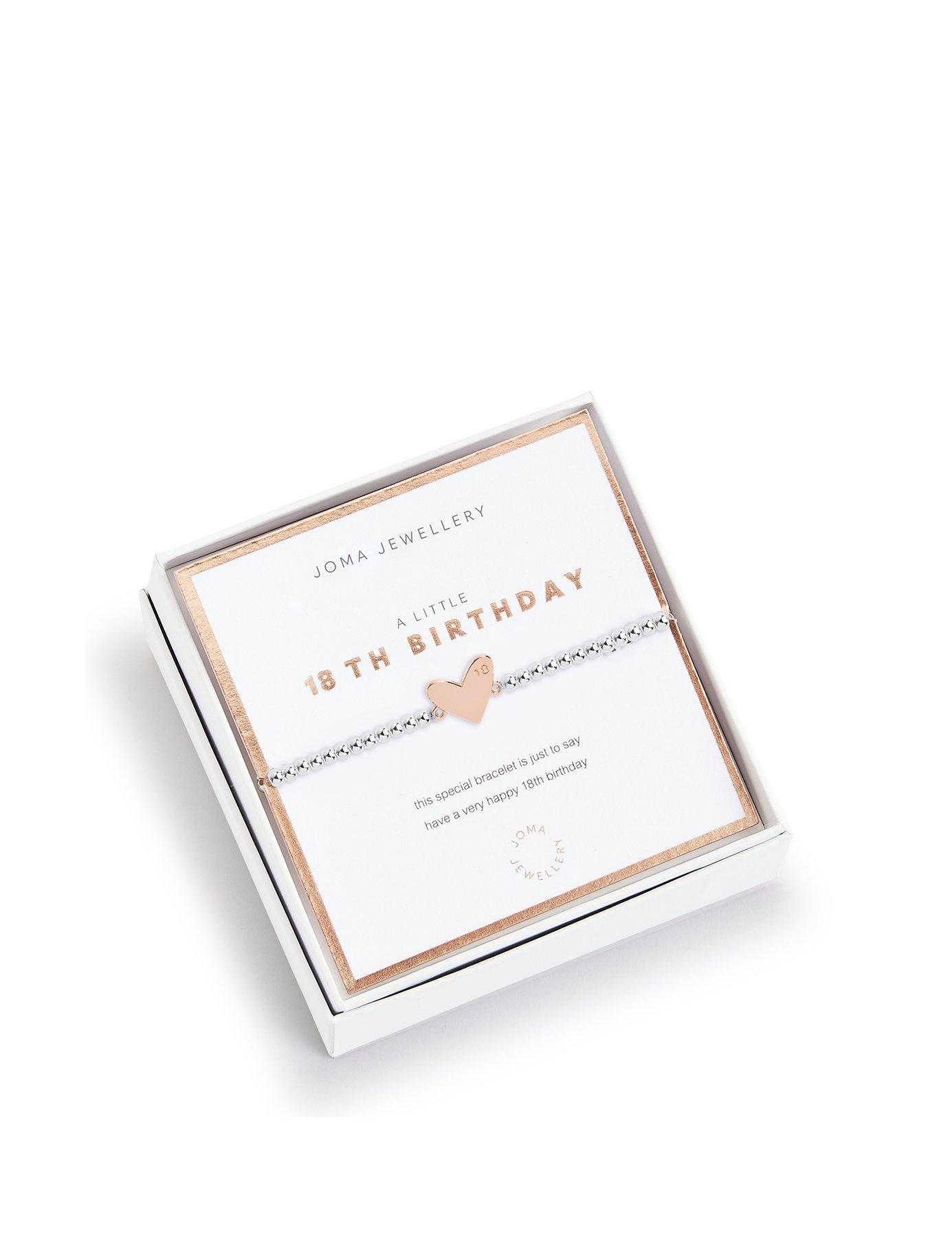 Joma Jewellery Beautifully Boxed A Little Happy 18th Birthday Bracelet In Silver And Rose Gold Plating